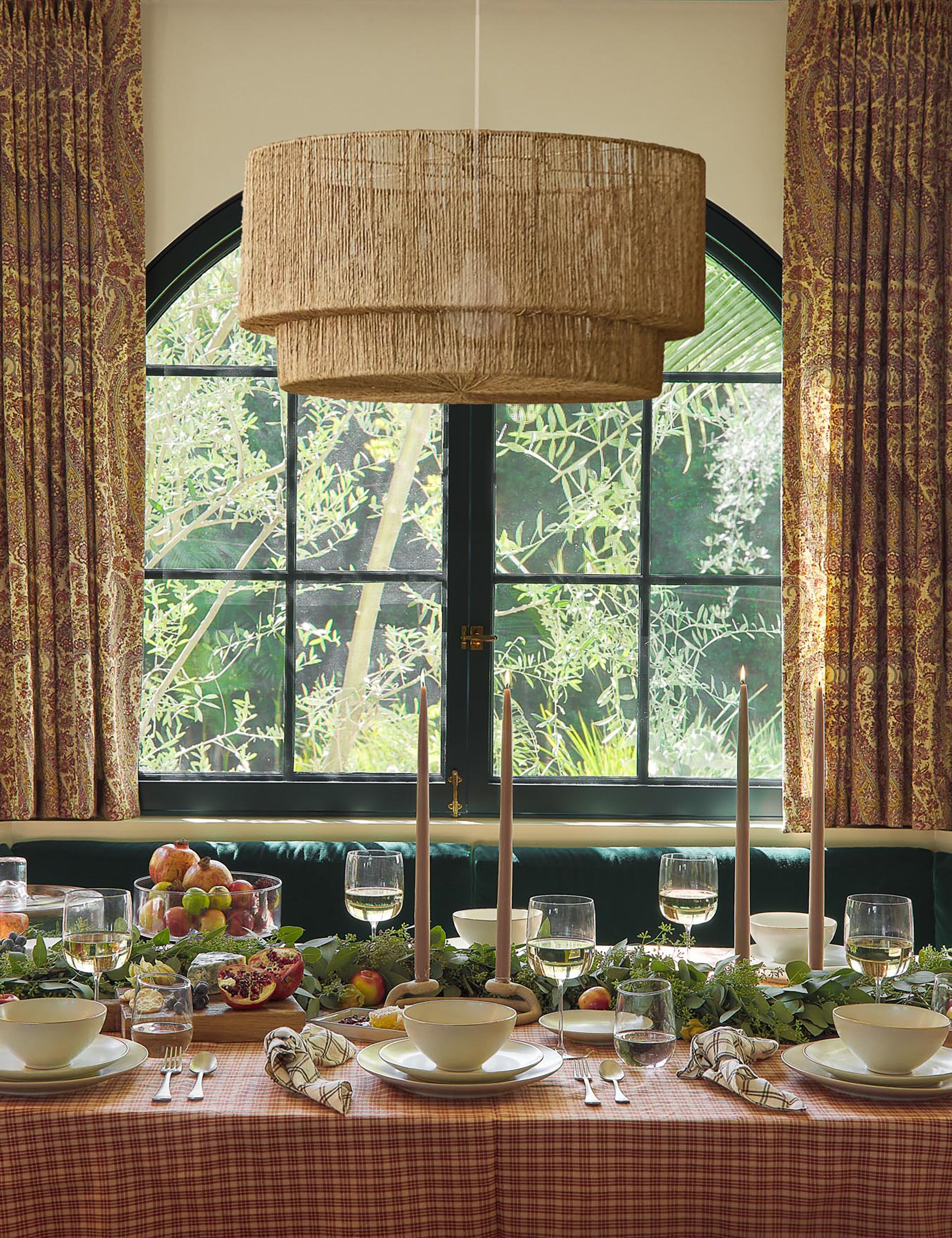 Sayan natural jute-wrapped pendant light