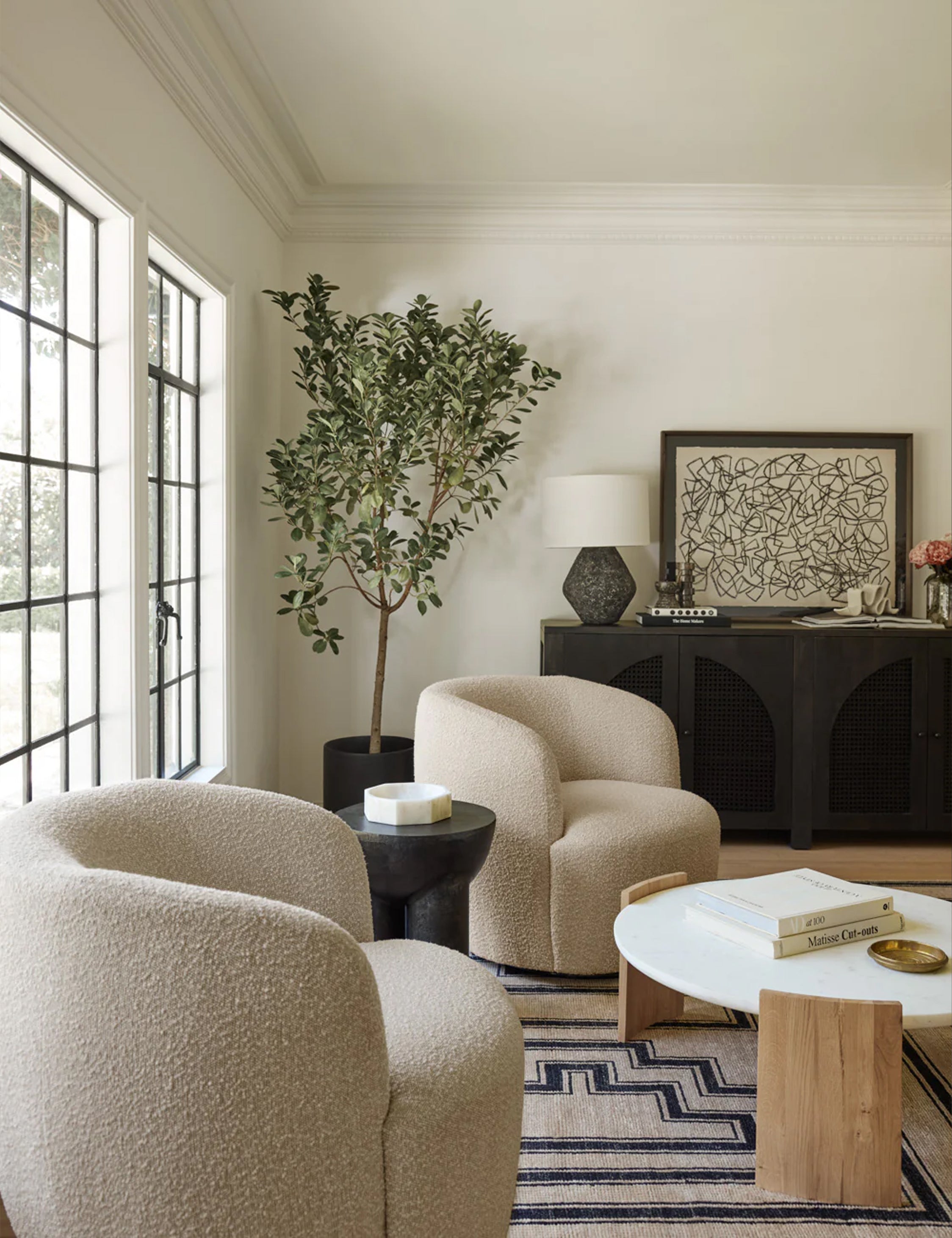 Rue Swivel Chair : Ochre Boucle
