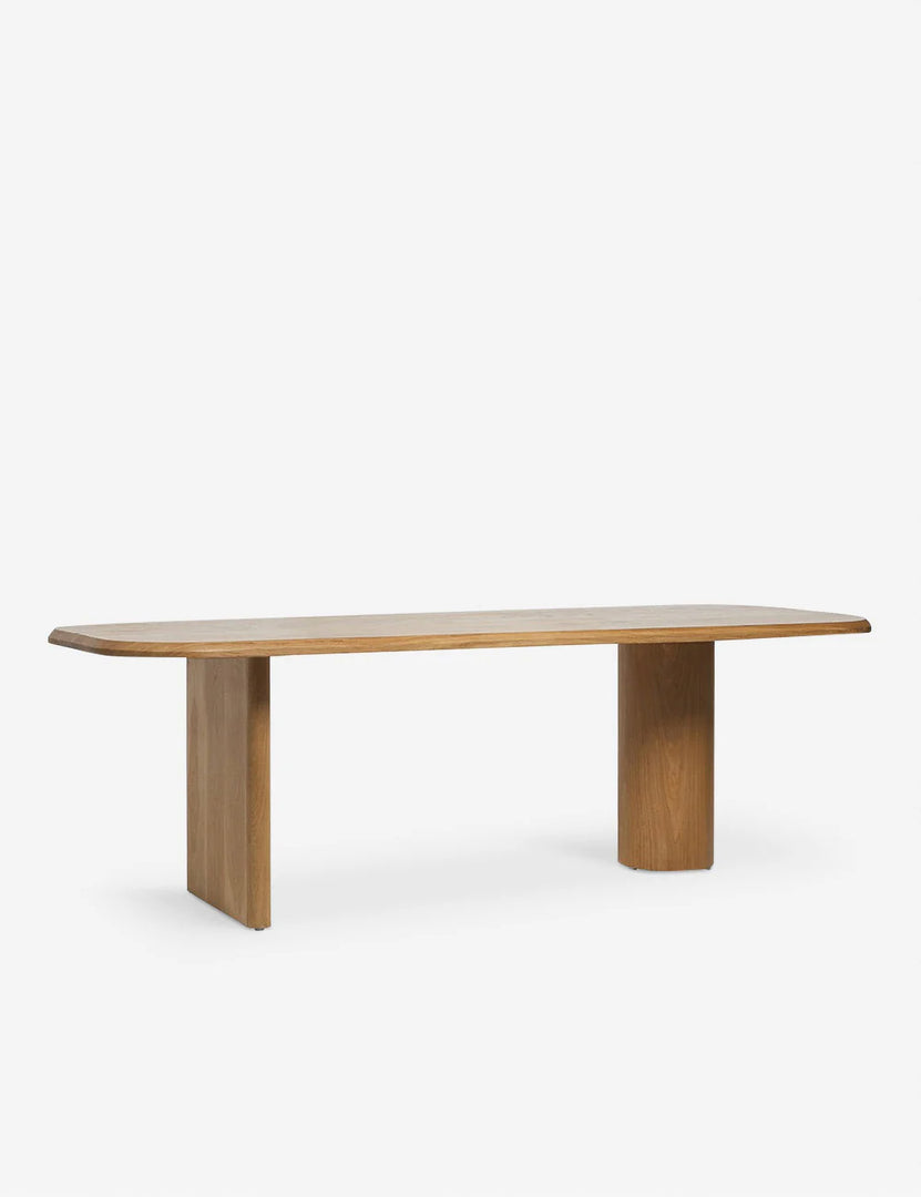 #color::natural #size::96-W | Angled view of the Archer Natural Rectangular Dining Table