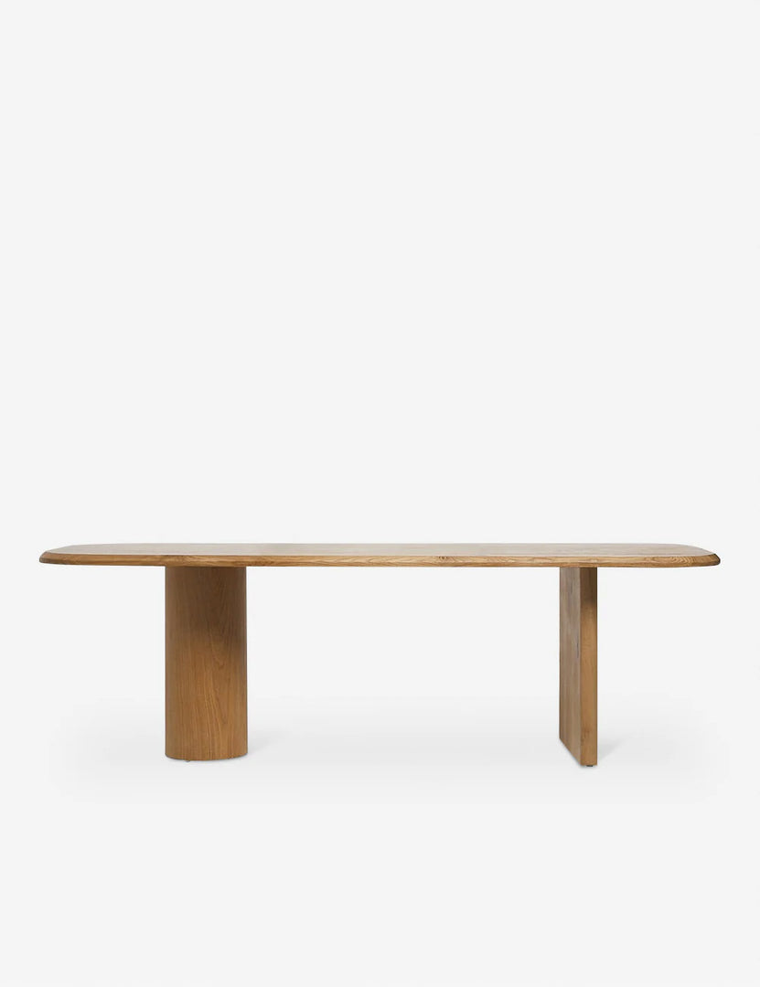 #color::natural #size::96-W | Angled view of the Archer Natural Rectangular Dining Table