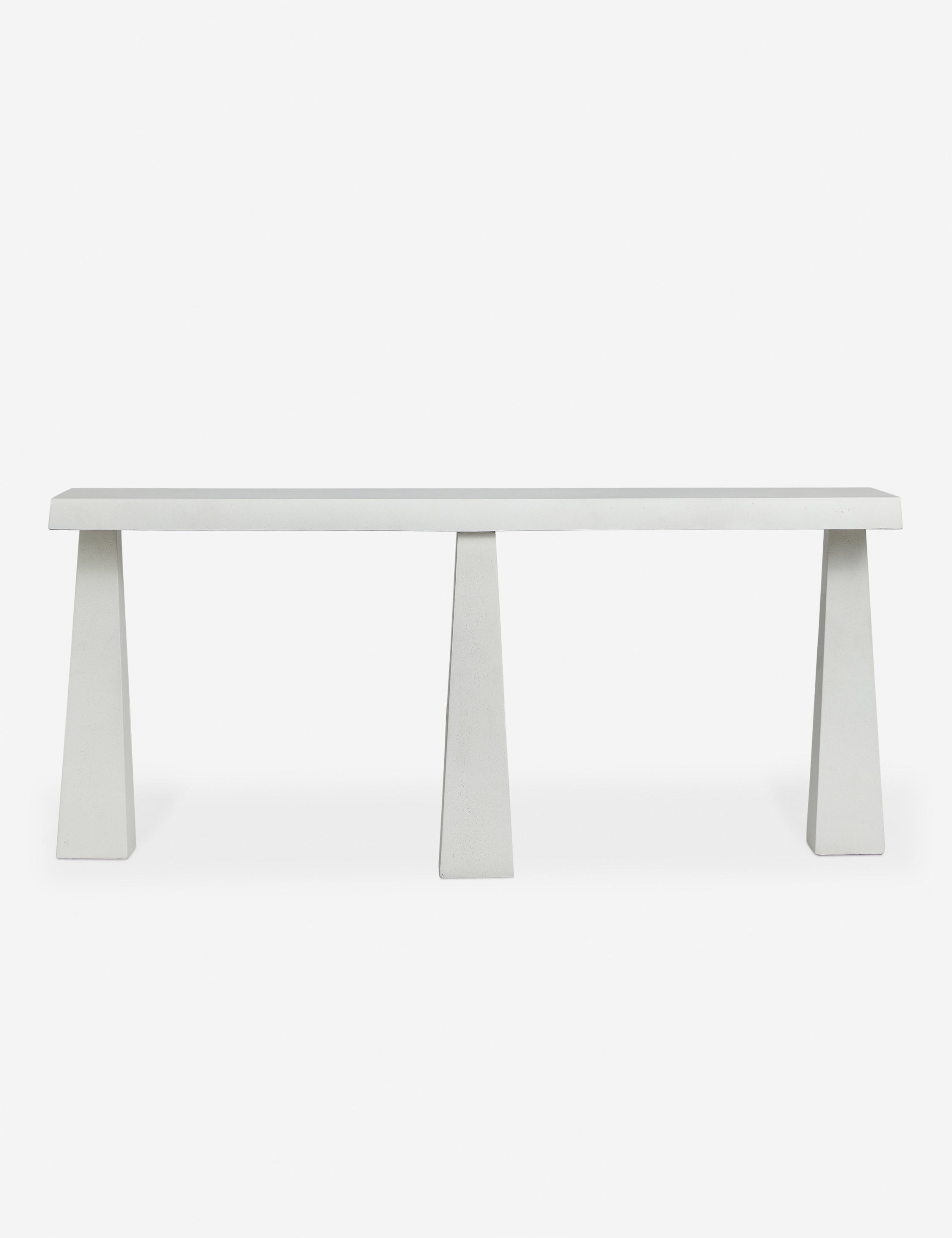 Back of the Avila modern narrow console table.