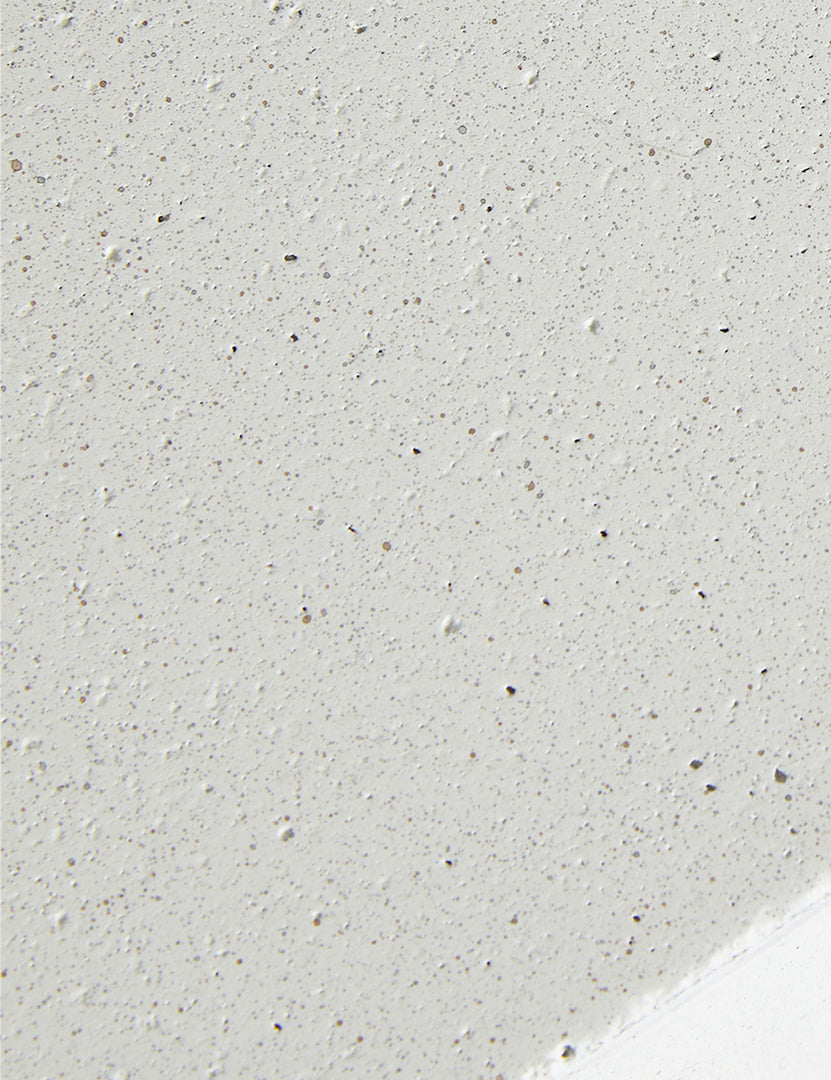 #color::textured-white | Close up of the Avila modern narrow console table.