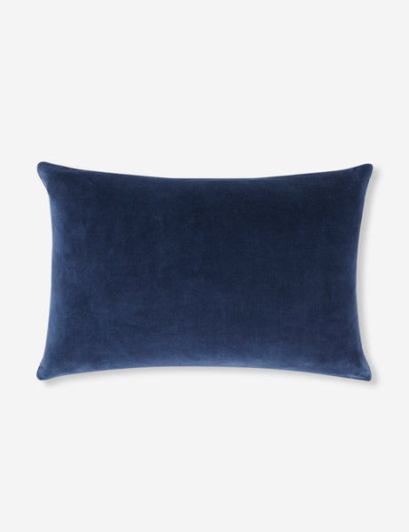 #color::true-blue #style::lumbar  #fill type::with-feather-down-insert  #fill type::pillow-cover-only |   Charlotte True Blue Lumbar Velvet Pillow