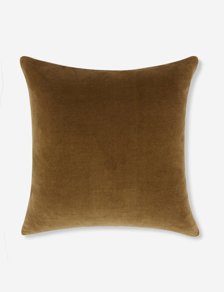 #color::toast #style::square  #fill type::with-feather-down-insert  #fill type::pillow-cover-only |   Charlotte Toast Brown Square Velvet Pillow