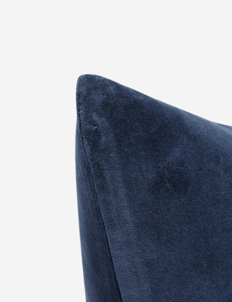 #color::true-blue #style::square  #fill type::with-feather-down-insert  #fill type::pillow-cover-only |   Corner of Charlotte True Blue Square Velvet Pillow