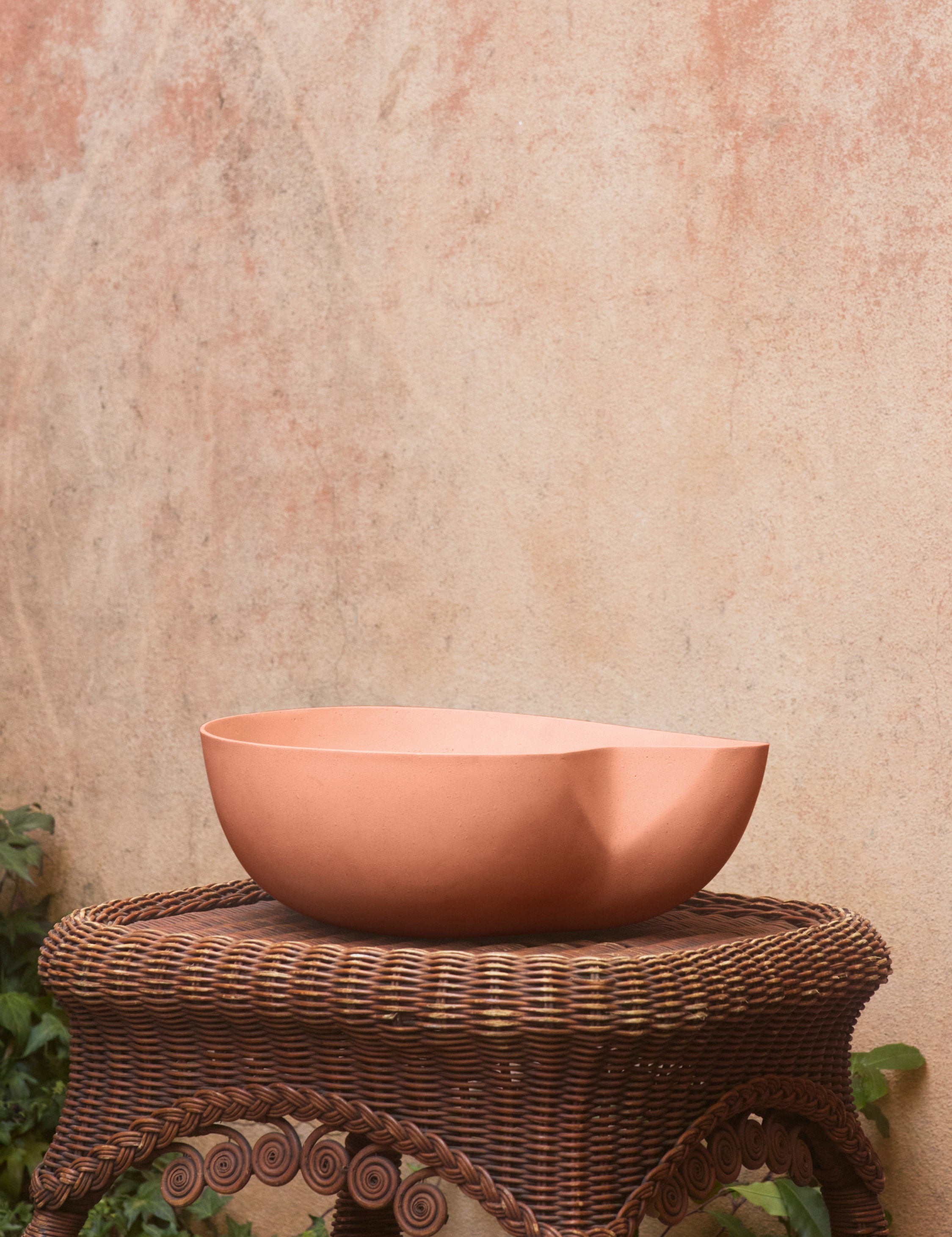 Dempsy low sculptural large planter by Sarah Sherman Samuel in Sienna.
