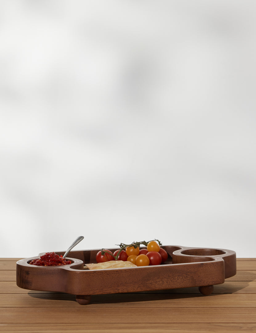 #color::acacia | Divided walnut Serving Tray by Sarah Sherman Samuel