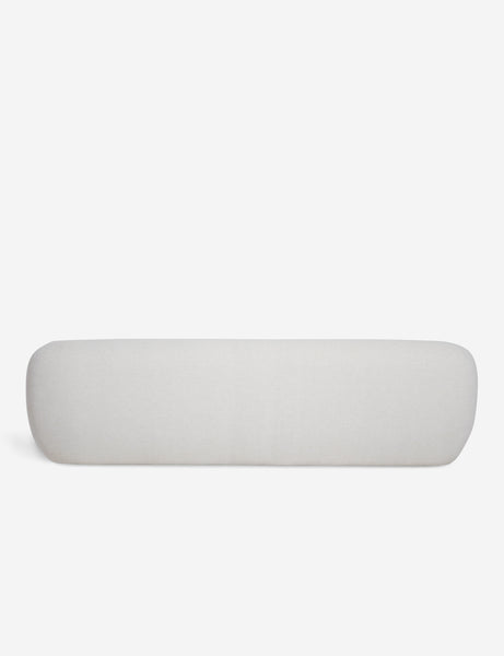 | Back of the Harlowe softly sculpted modern ivory sofa.