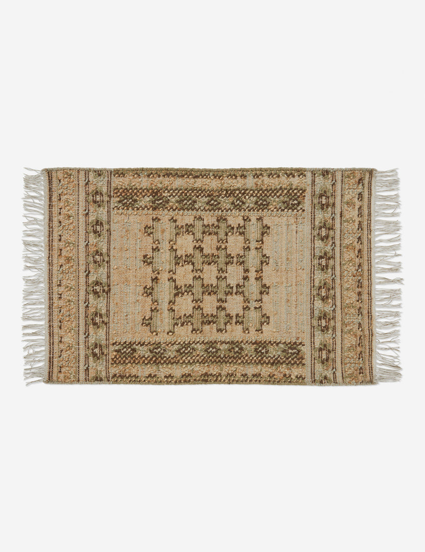 #color::moss #size::2--x-3- | Keziah moss rug in its two by three feet size
