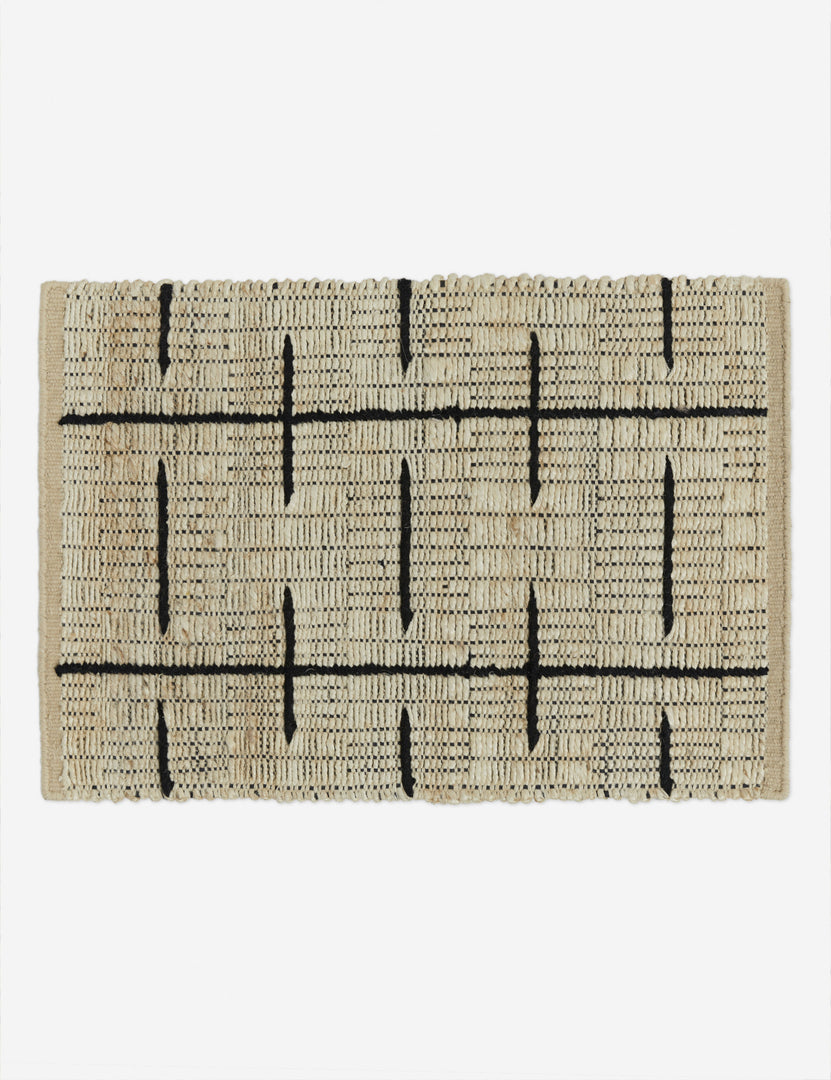#size::2--x-3- | Kori stitch pattern natural fiber small area rug