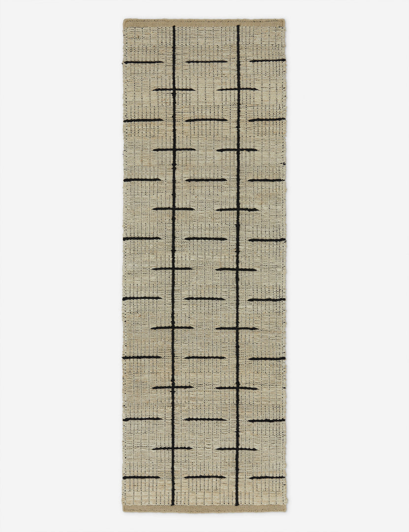 #size::2-6--x-8- | Kori stitch pattern natural fiber runner rug