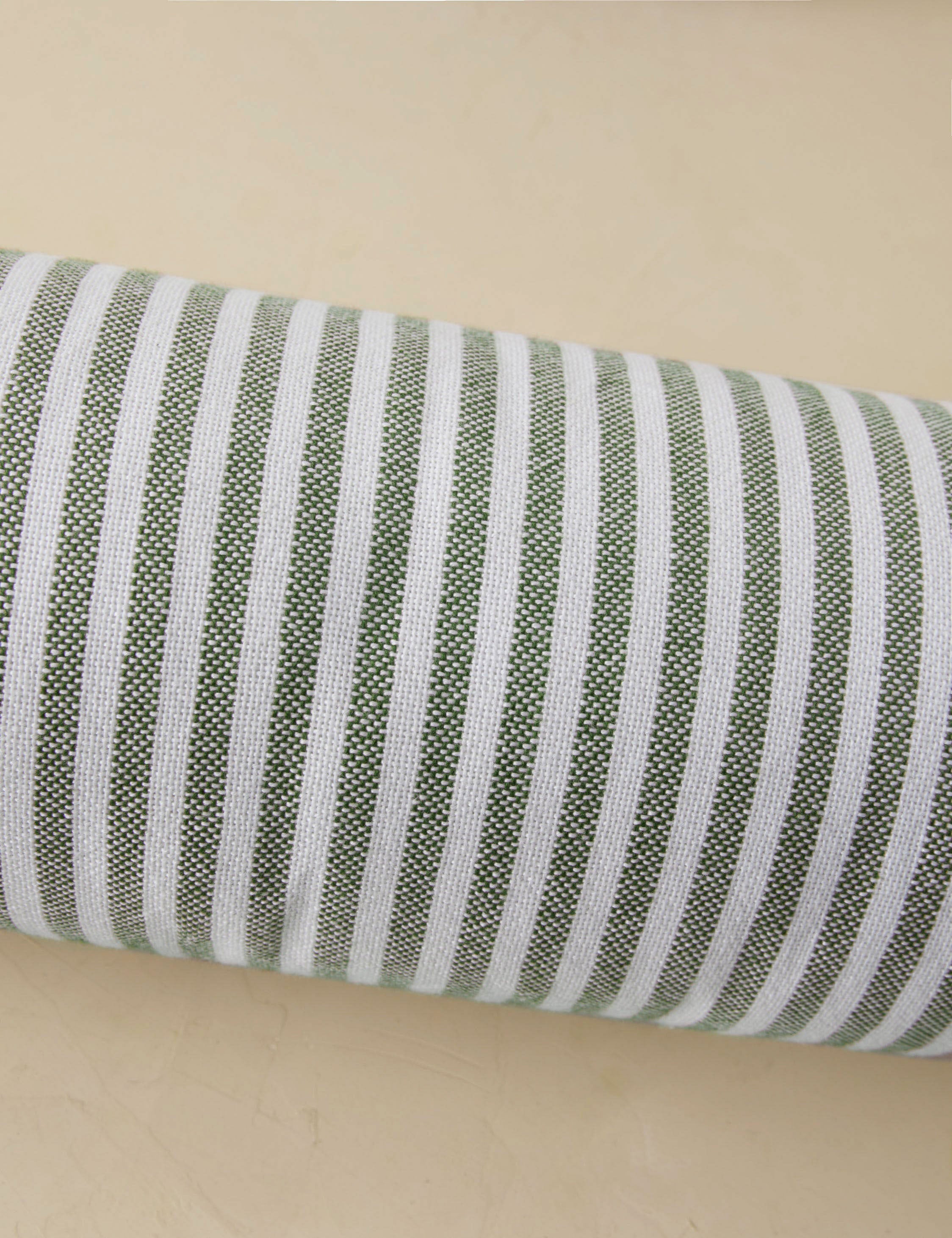 Littu Indoor / Outdoor Striped Bolster Pillow by Sarah Sherman Samuel in Moss