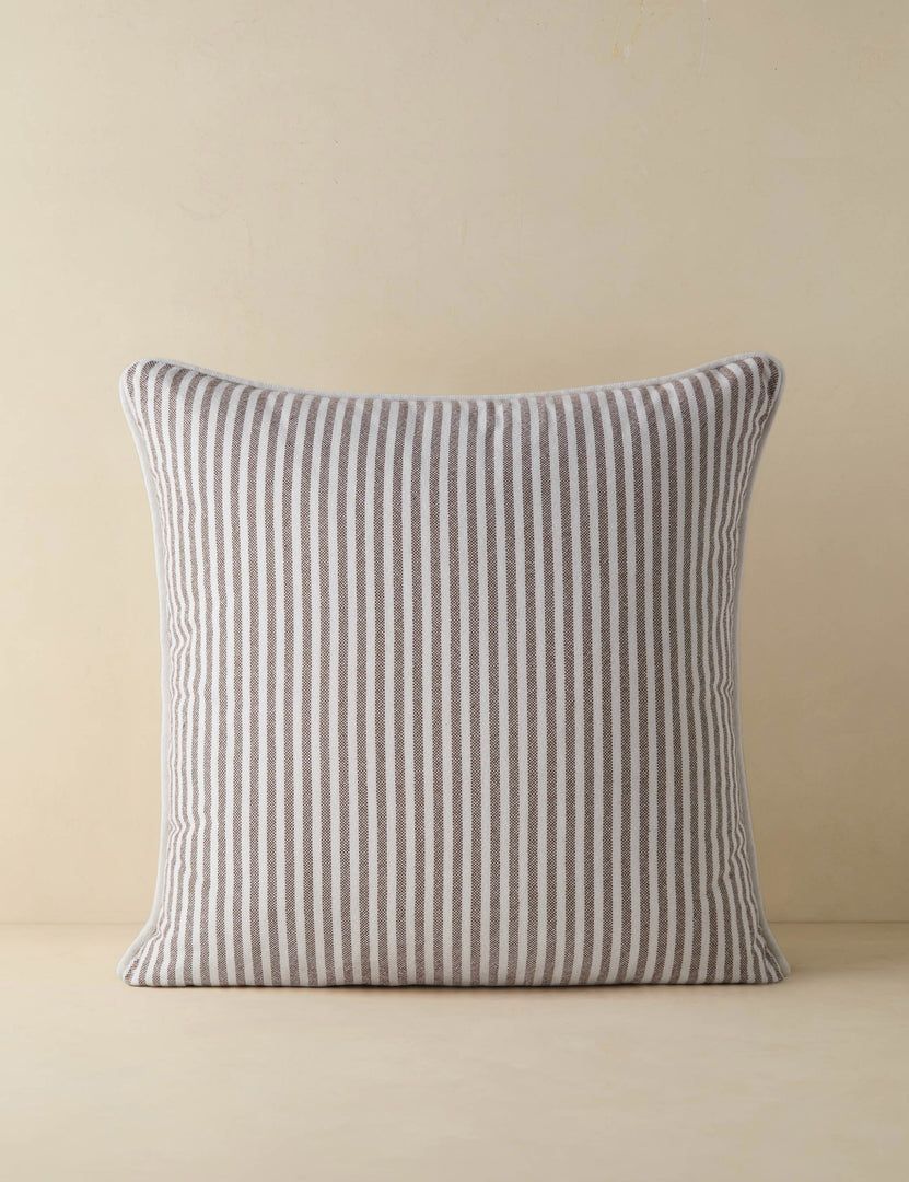 #color::brown | Littu Indoor / Outdoor Striped Throw Pillow by Sarah Sherman Samuel in Brown