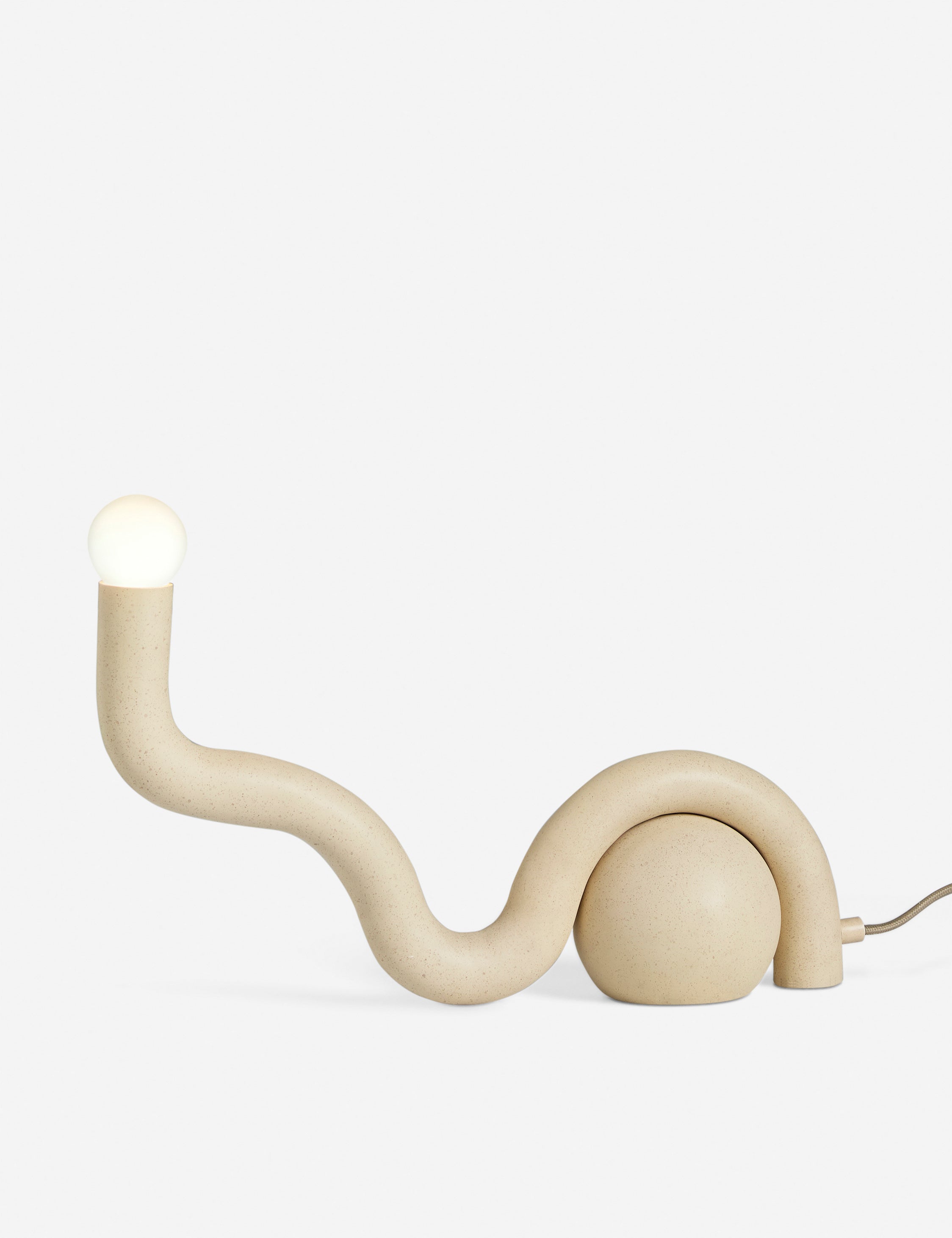 Noor sculptural, wavy table lamp