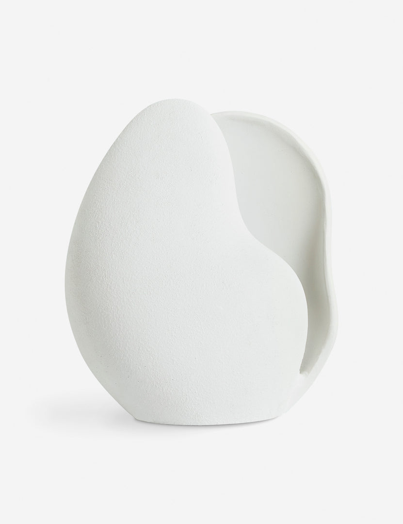 | Soft Petal matte white floral silhouette table lamp