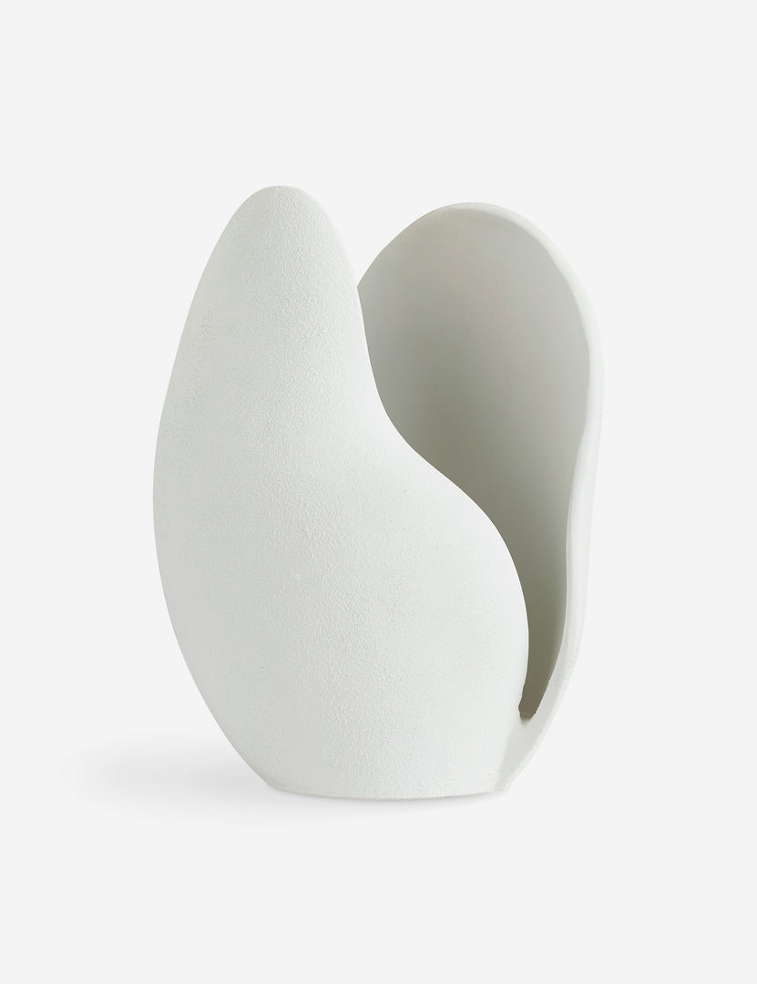 | Soft Petal matte white floral silhouette table lamp