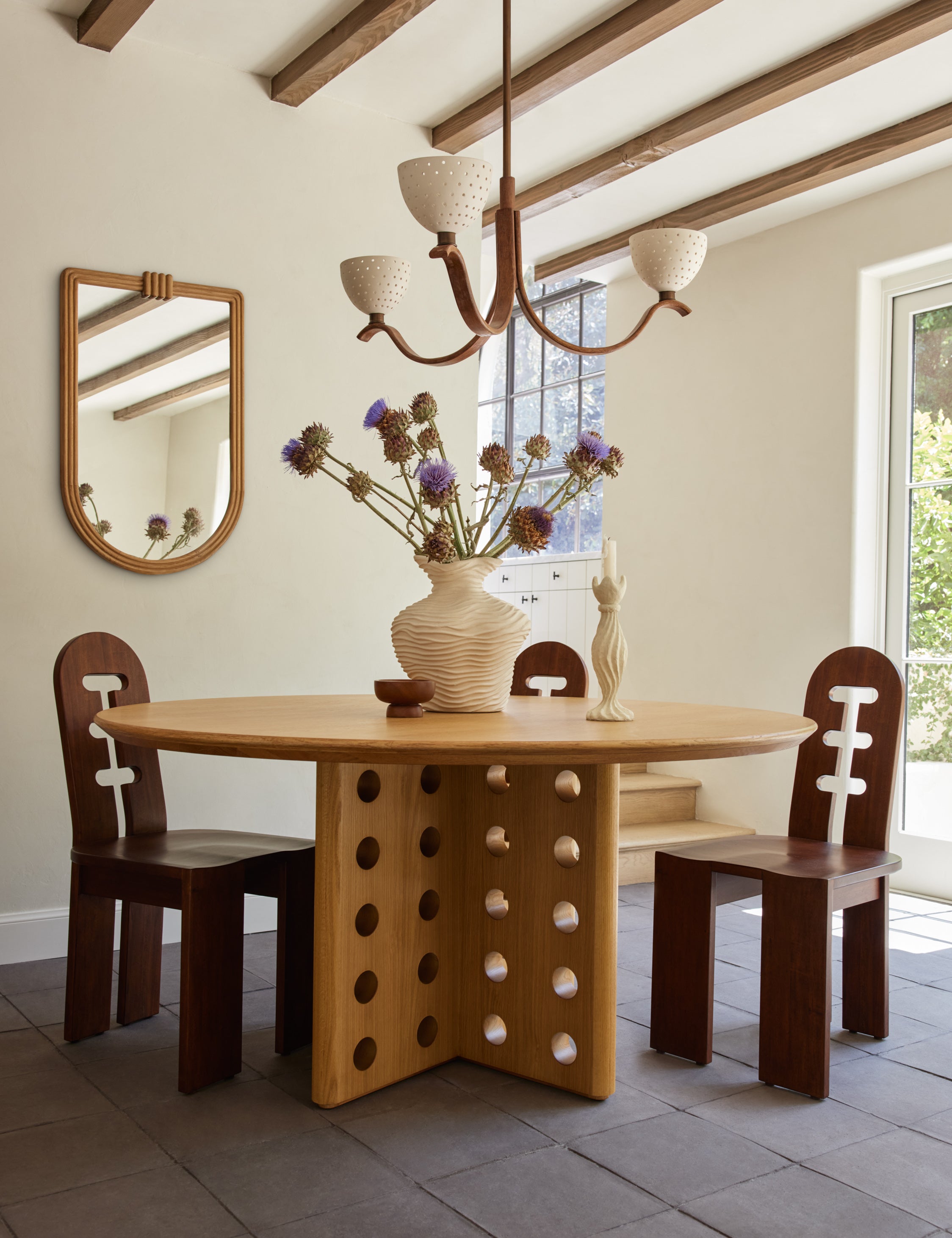 Reika Round Dining Table by Sarah Sherman Samuel : Chestnut