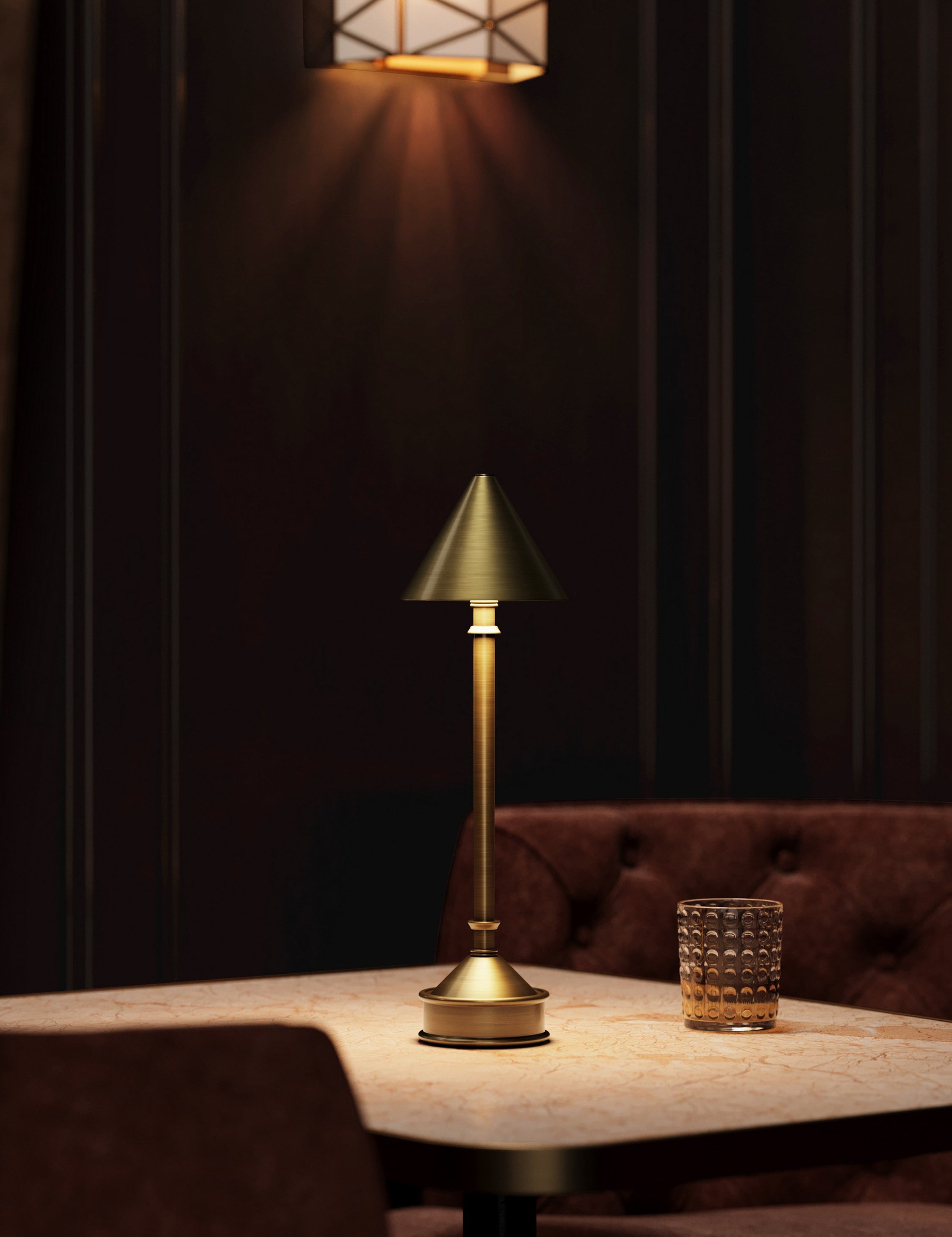 Dinara Cordless Table Lamp : Antique Brass