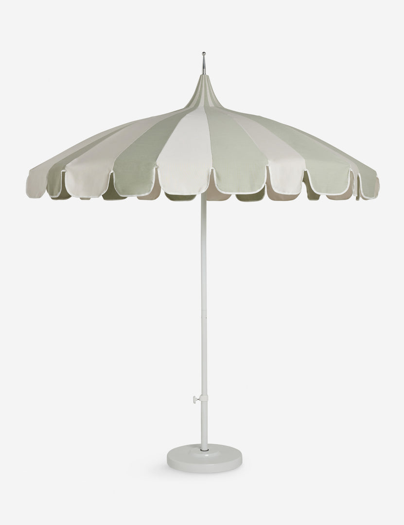 #color::sea-salt-+-canvas | Aamu pointed silhouette patio and pool umbrella by Sarah Sherman Samuel