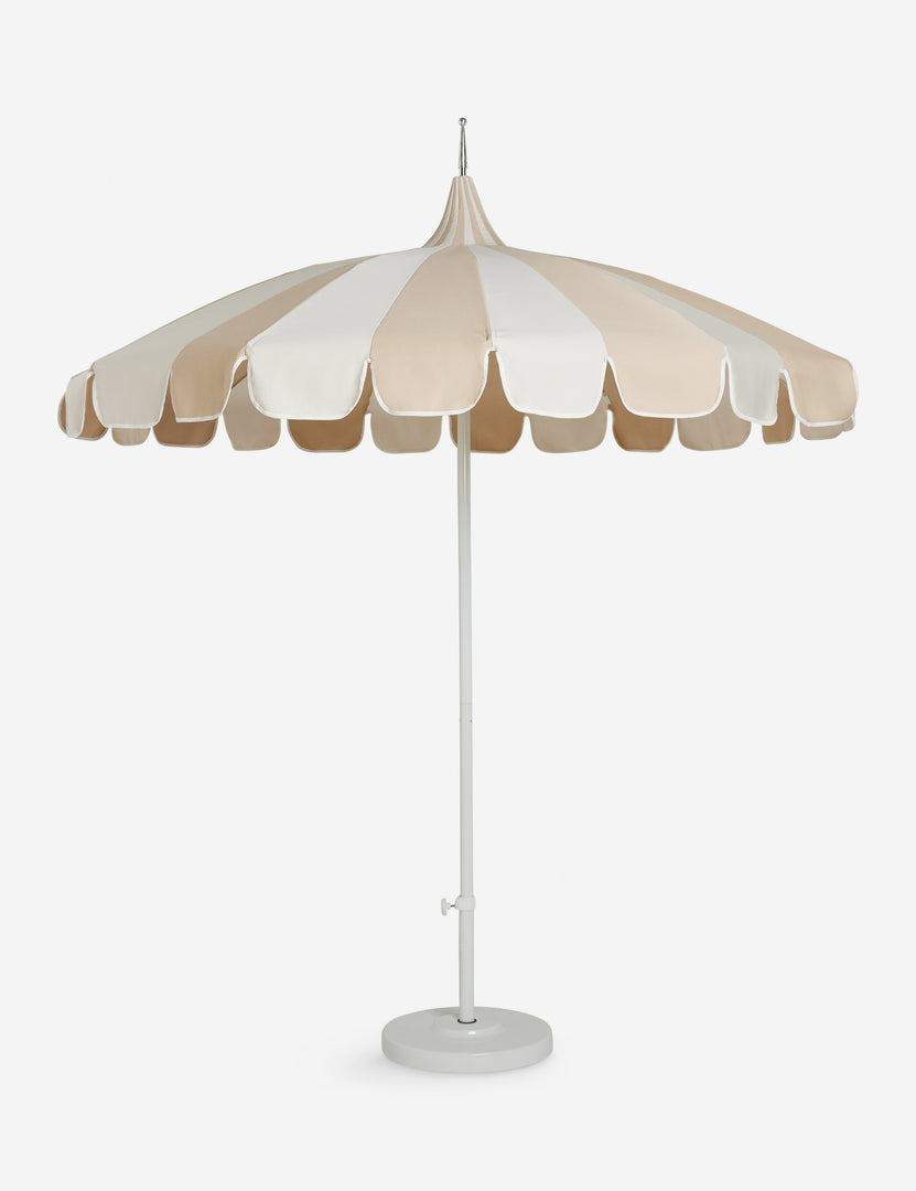 #color::antique-+-canvas | Aamu pointed silhouette patio and pool umbrella by Sarah Sherman Samuel