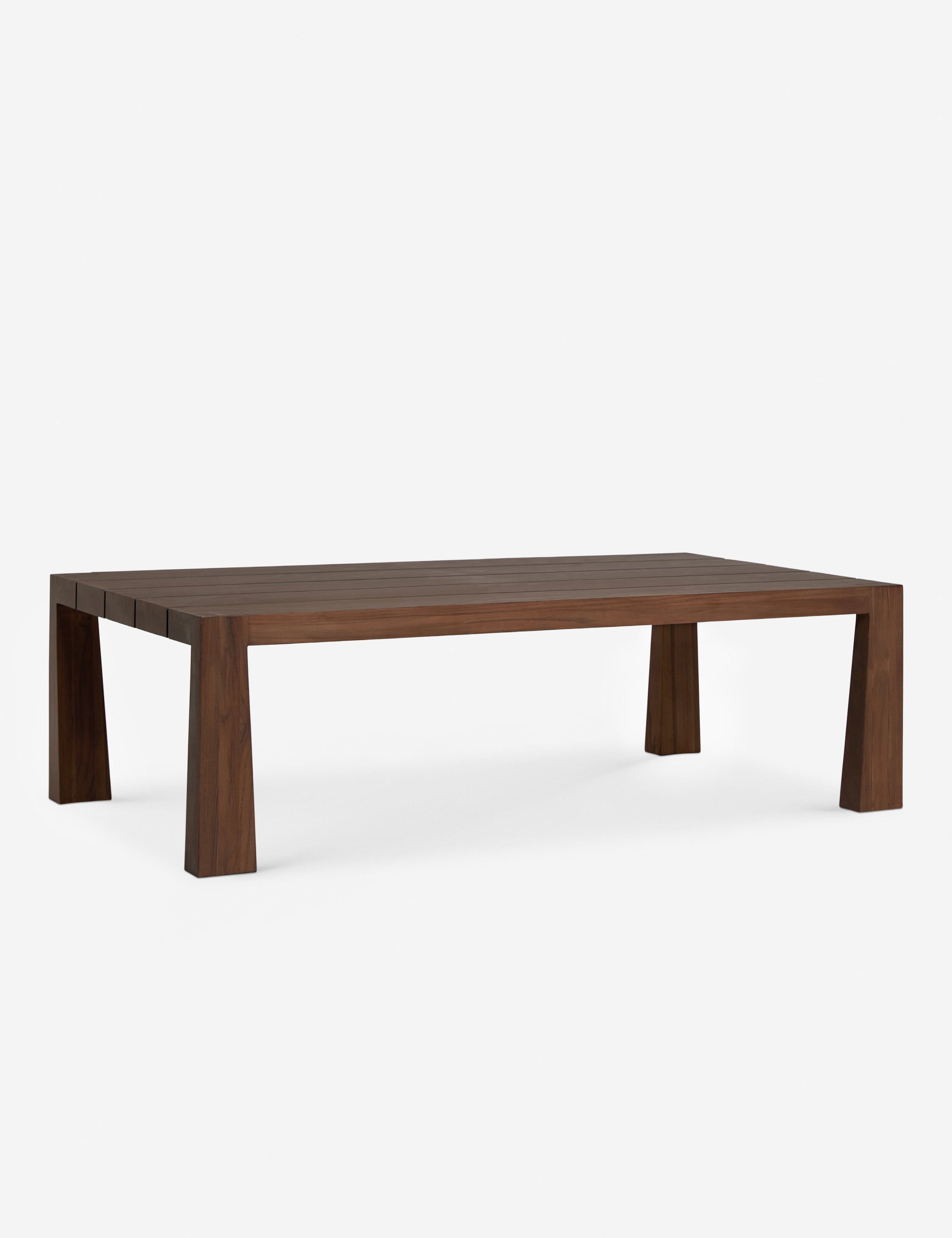 Bassano modern teak outdoor rectangular coffee table