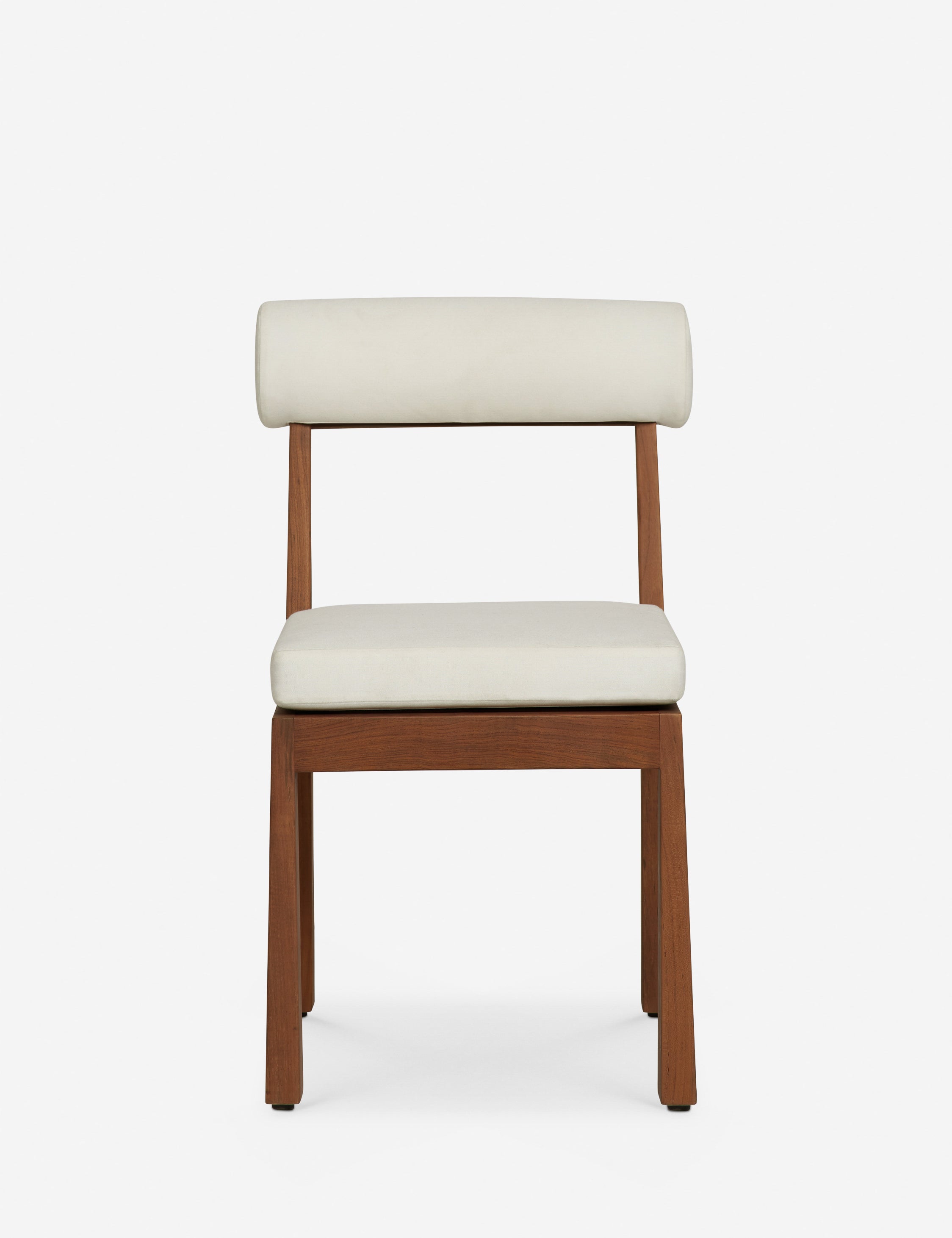 Bassano modern teak frame outdoor dining chair