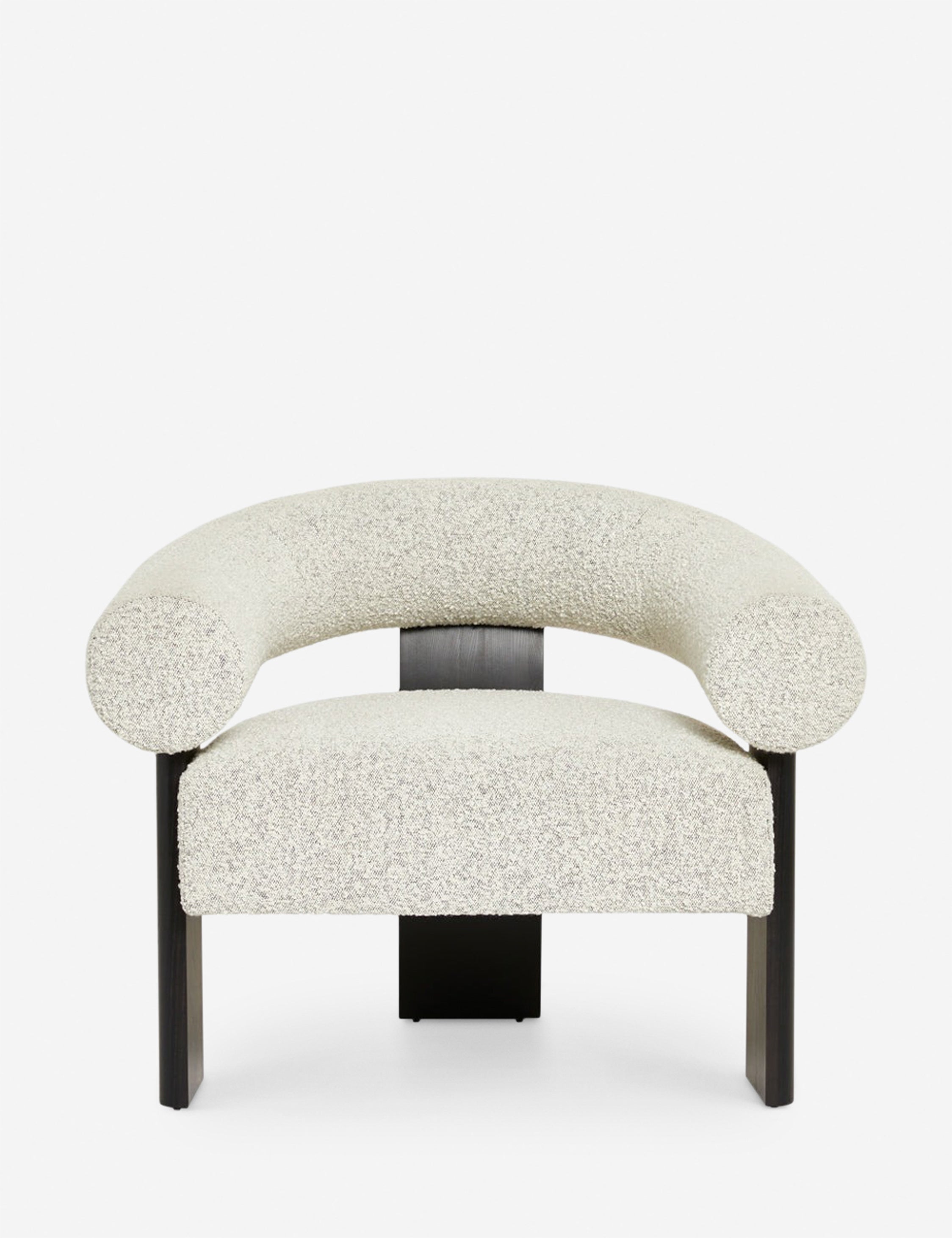 Celeste black wood accent chair with wishbone frame
