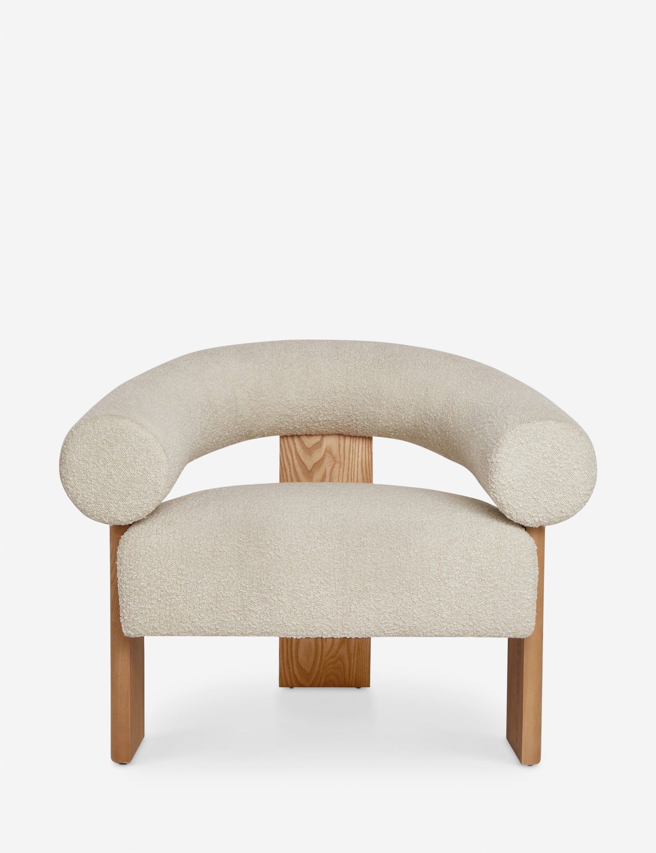 Celeste honey wood accent chair with wishbone frame