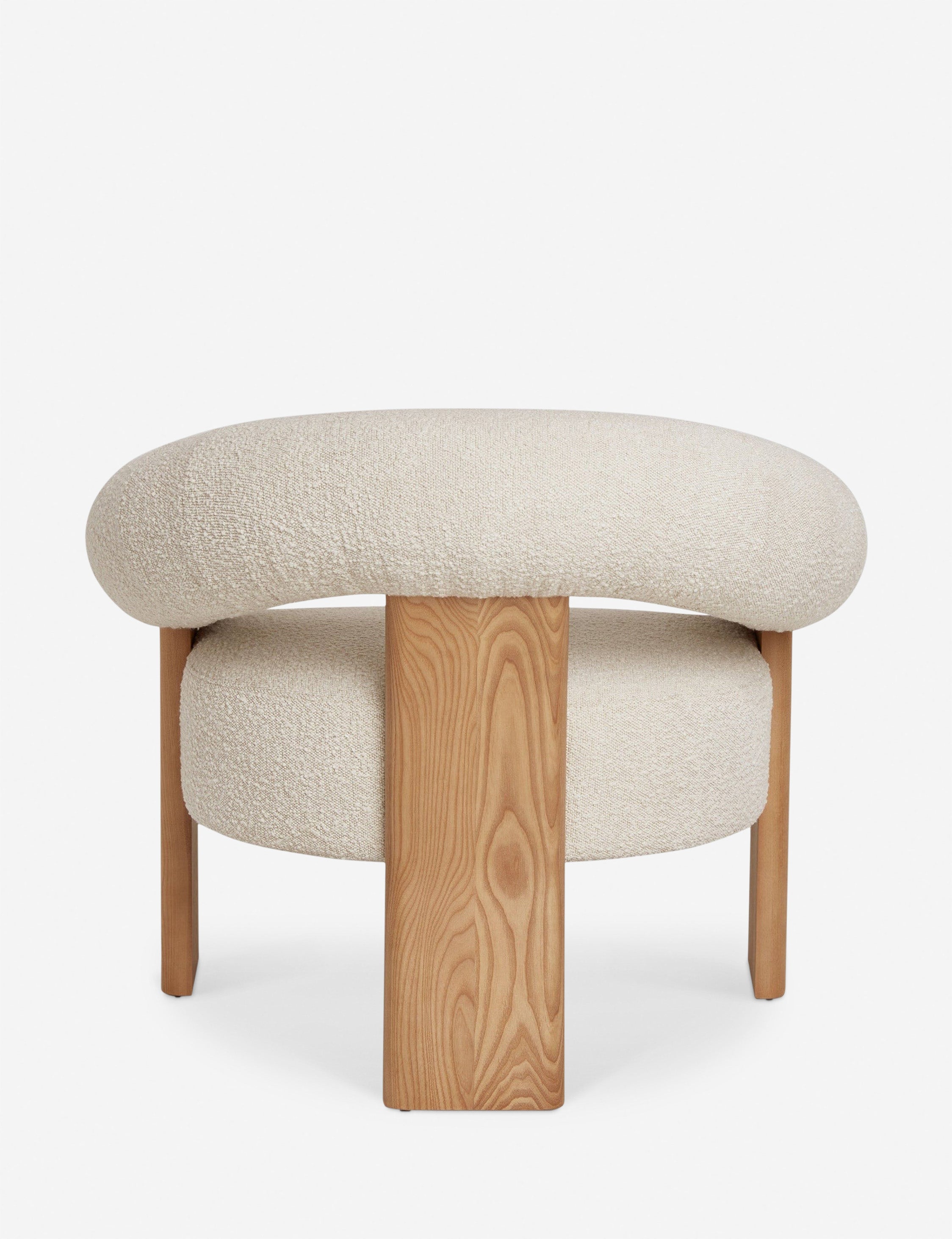 Celeste honey wood accent chair with wishbone frame