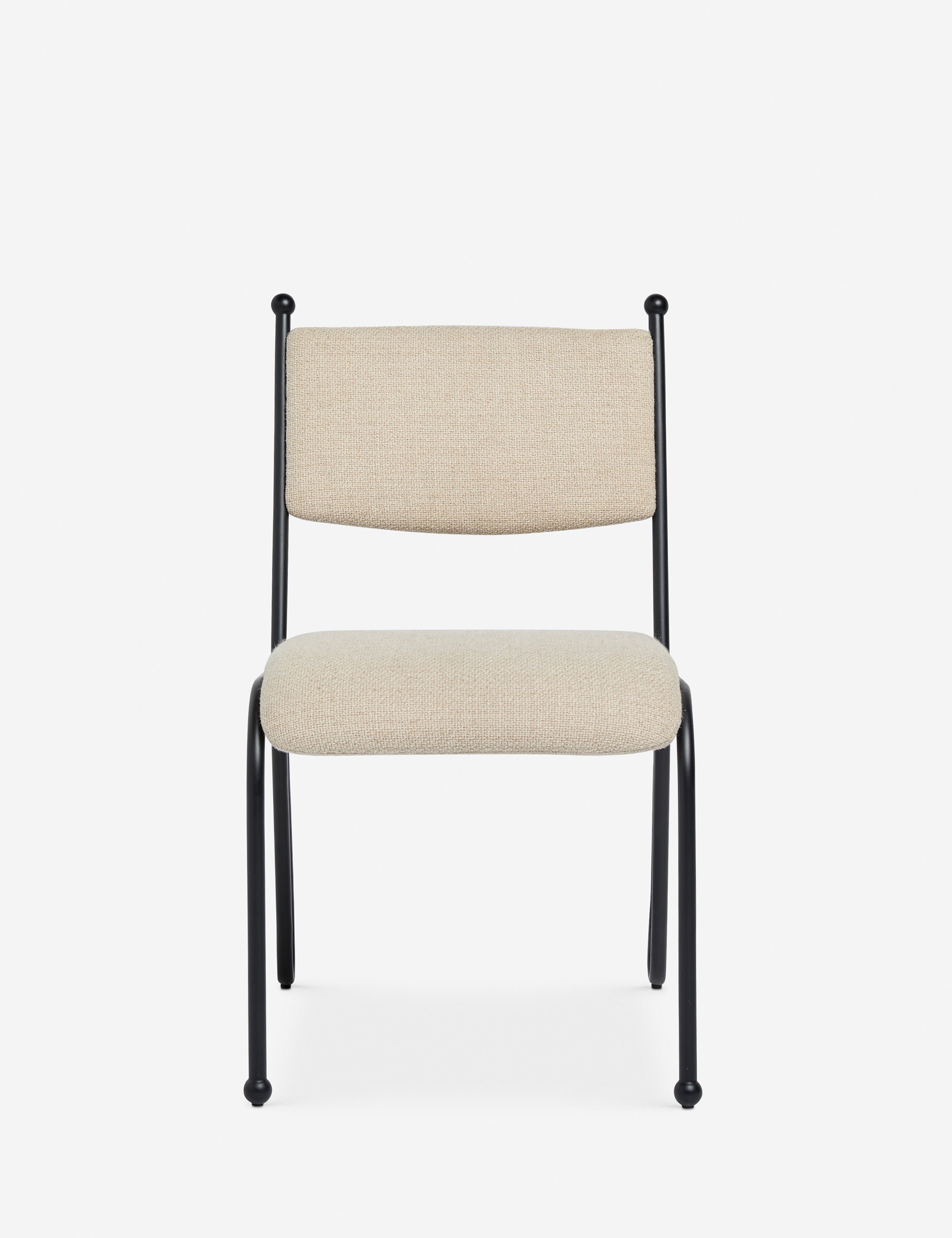 Fidia curved metal silhouette dining chair by Aimee Song