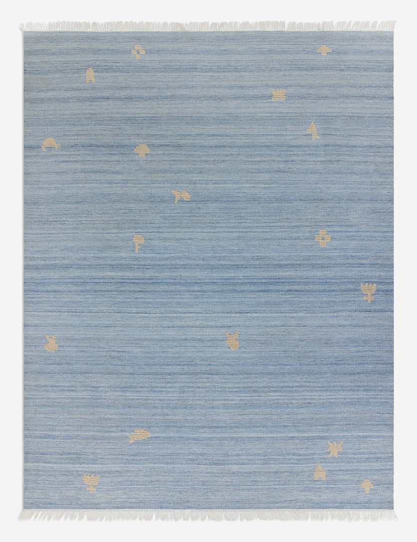 #color::blue #size::3--x-5- #size::4--x-6- #size::5--x-8- #size::6--x-9- #size::8--x-10- #size::9--x-12- #size::10--x-14- | Forest heathered fringe indoor / outdoor rug by Sarah Sherman Samuel