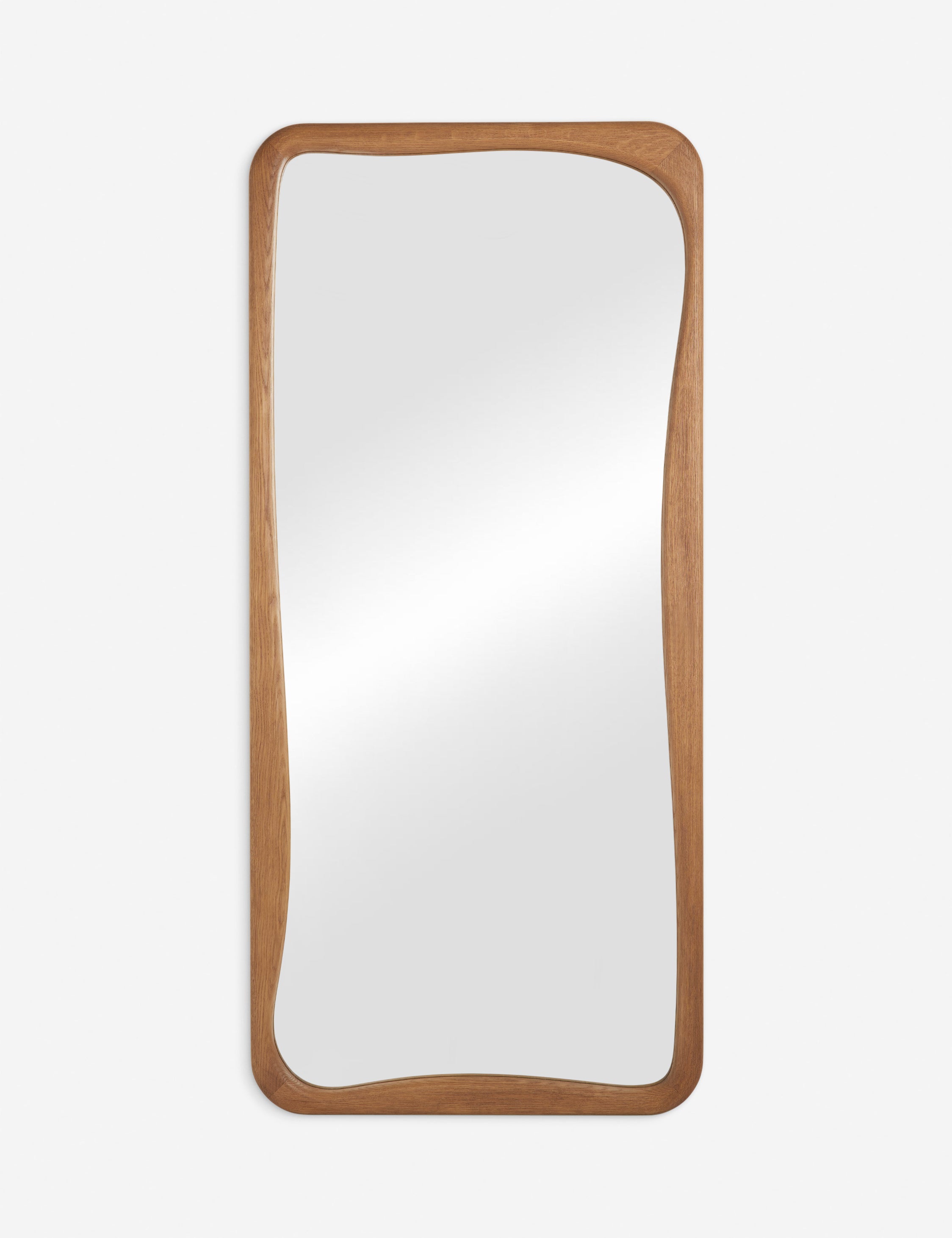 Galilea solid wavy wood frame floor mirror mirror by Aimee Song