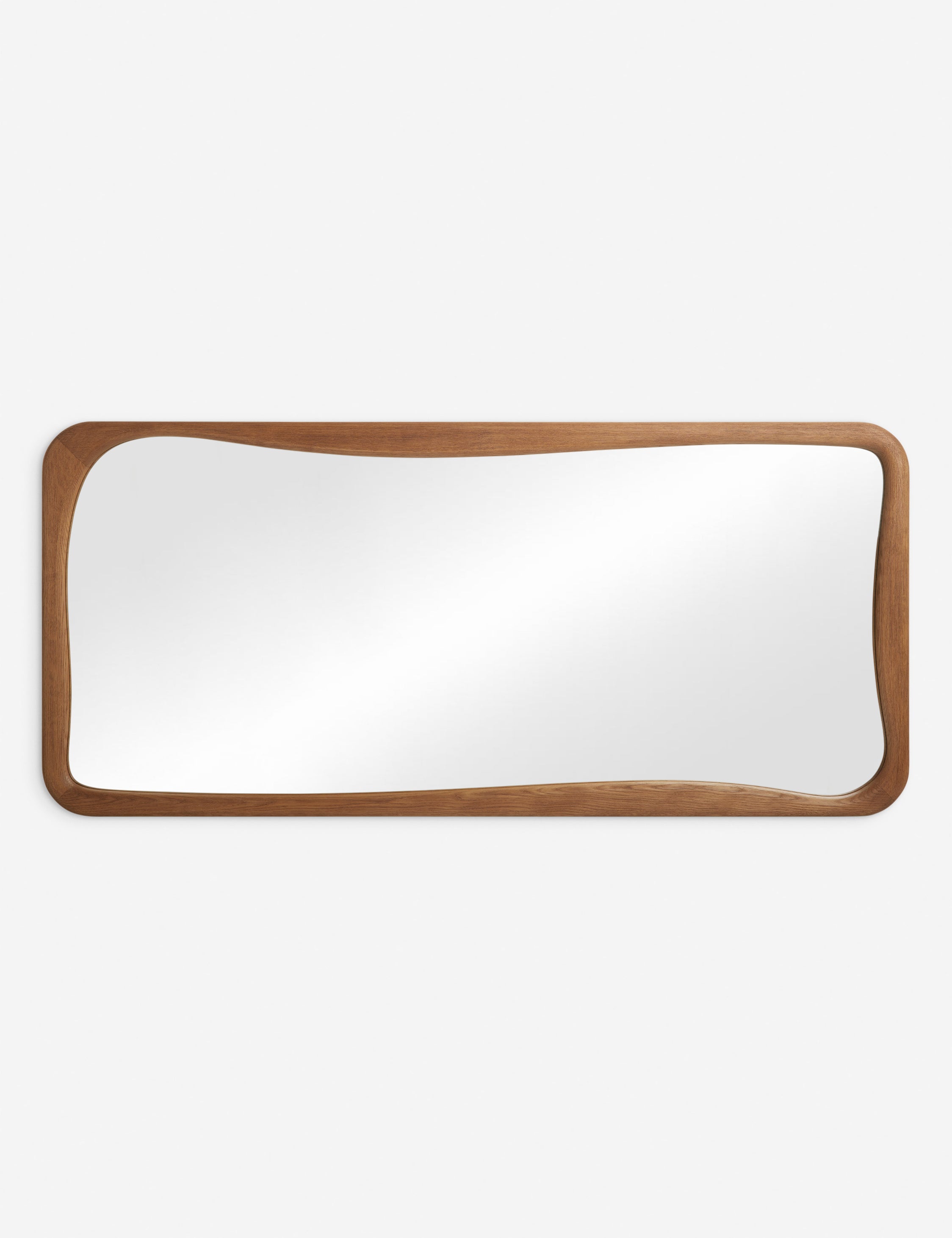 Galilea solid wavy wood frame floor mirror mirror by Aimee Song