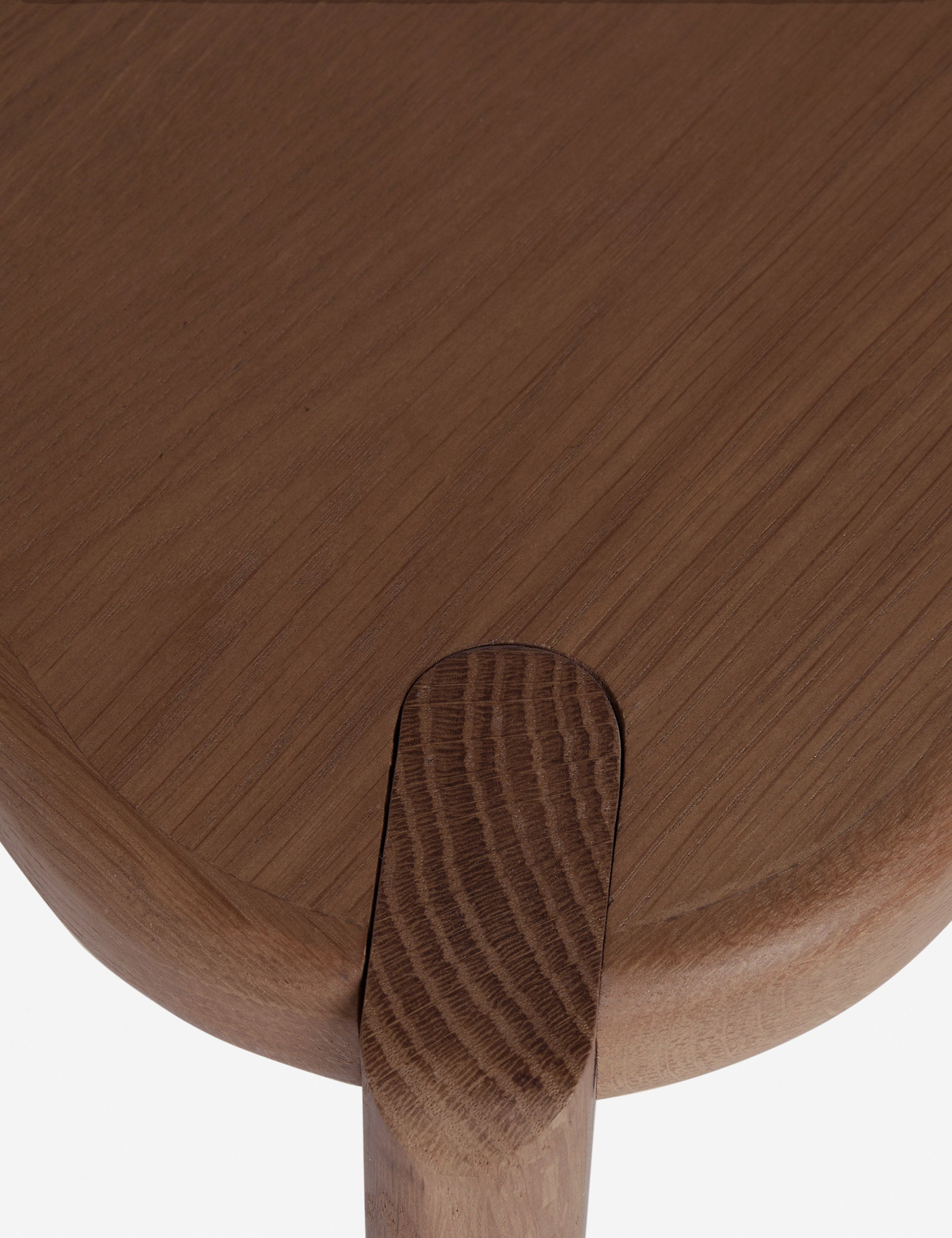 Grifo wavy sculptural oak side table by Aimee Song