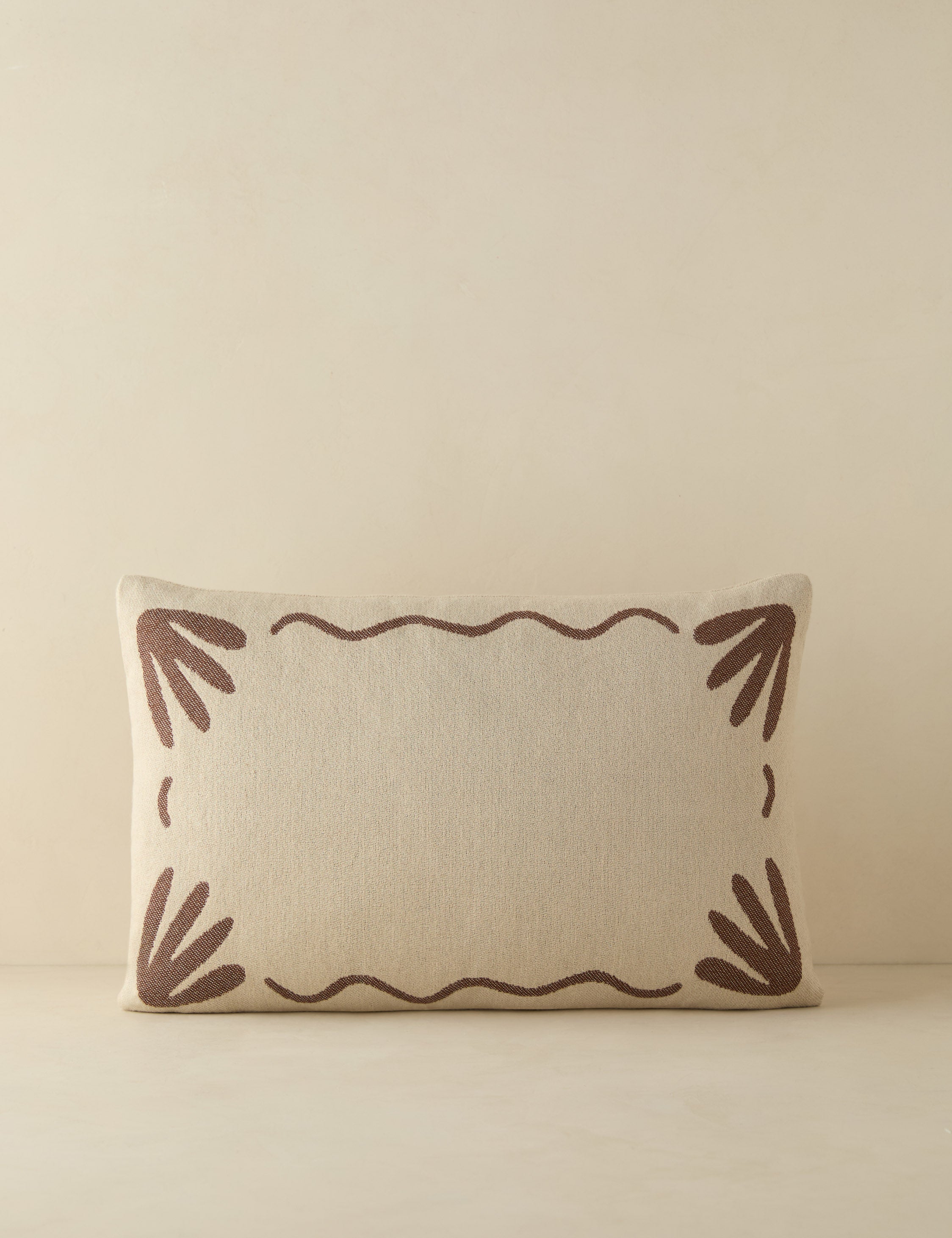 Lovet minimalist border design indoor / outdoor pillow by Sarah Sherman Samuel