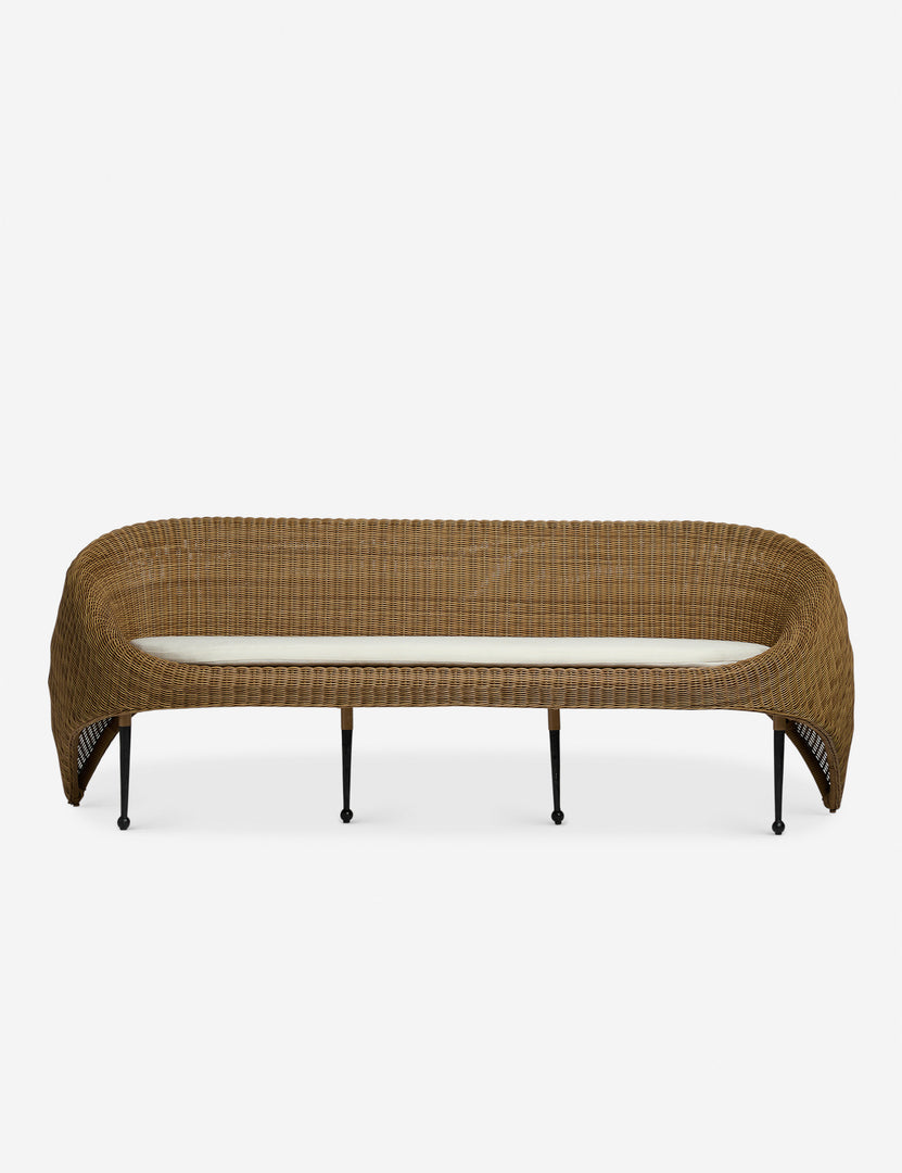 #color::natural | Marisol sculptural wicker outdoor sofa by Sarah Sherman Samuel
