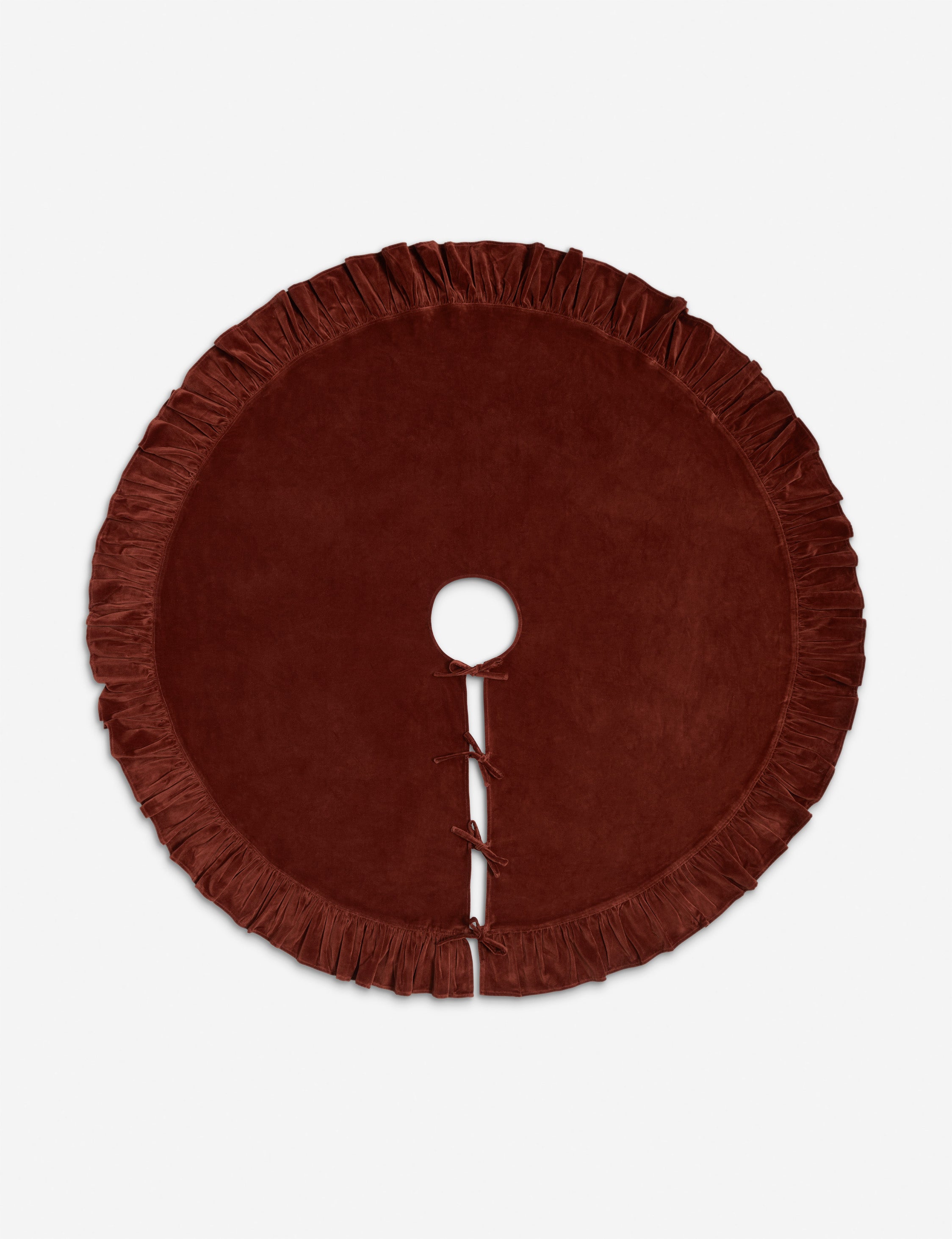 Mauree ruffle edge velvet tree skirt