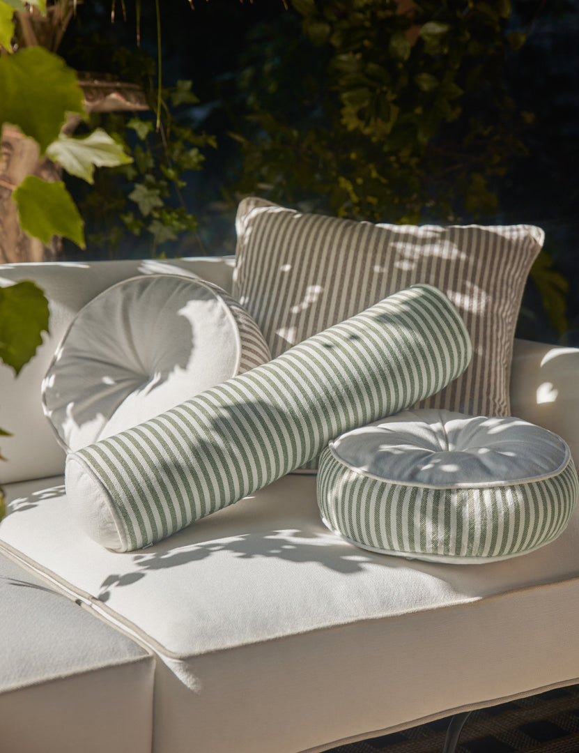 #color::moss #color::brown | Various Littu Pillows by Sarah Sherman Samuel in different colors and sizes.