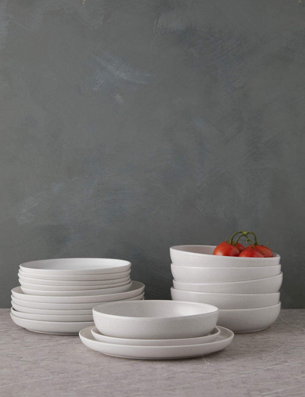 Salt white Pacifica Dinnerware (18-Piece Set) by Casafina