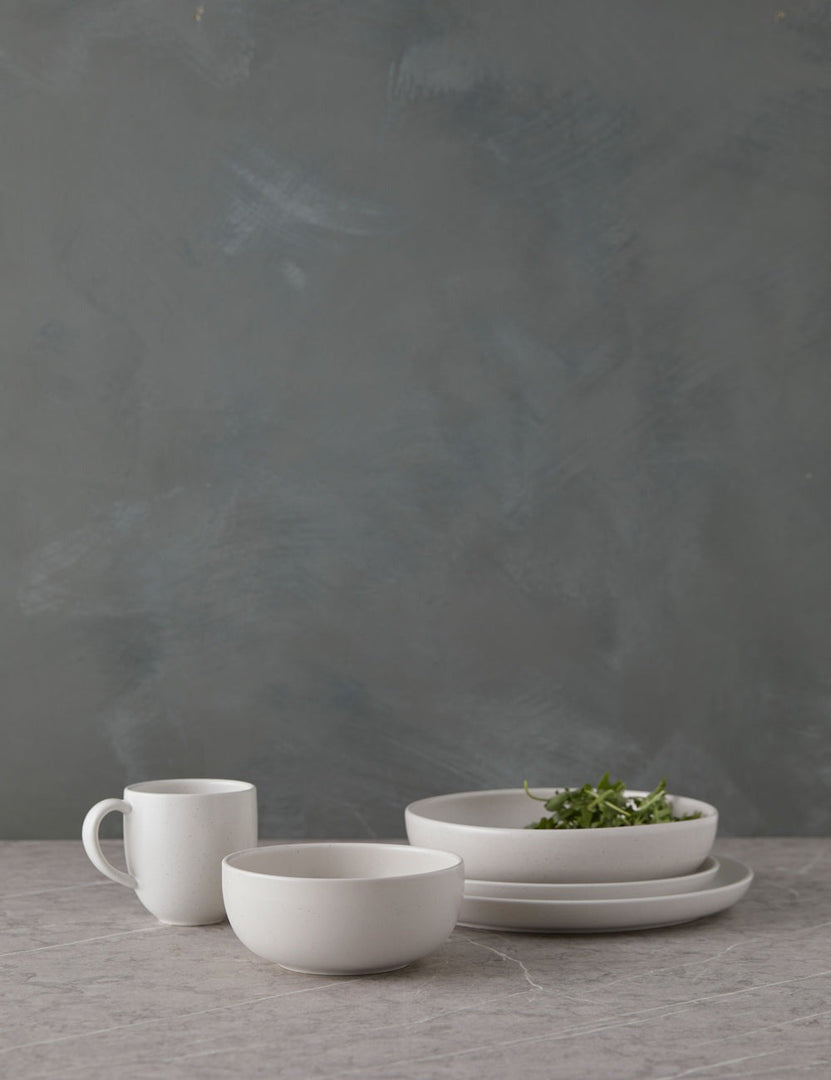 #color::salt #style::5-piece-set | Pacifica salt white Dinnerware 5-Piece Place Setting by Casafina