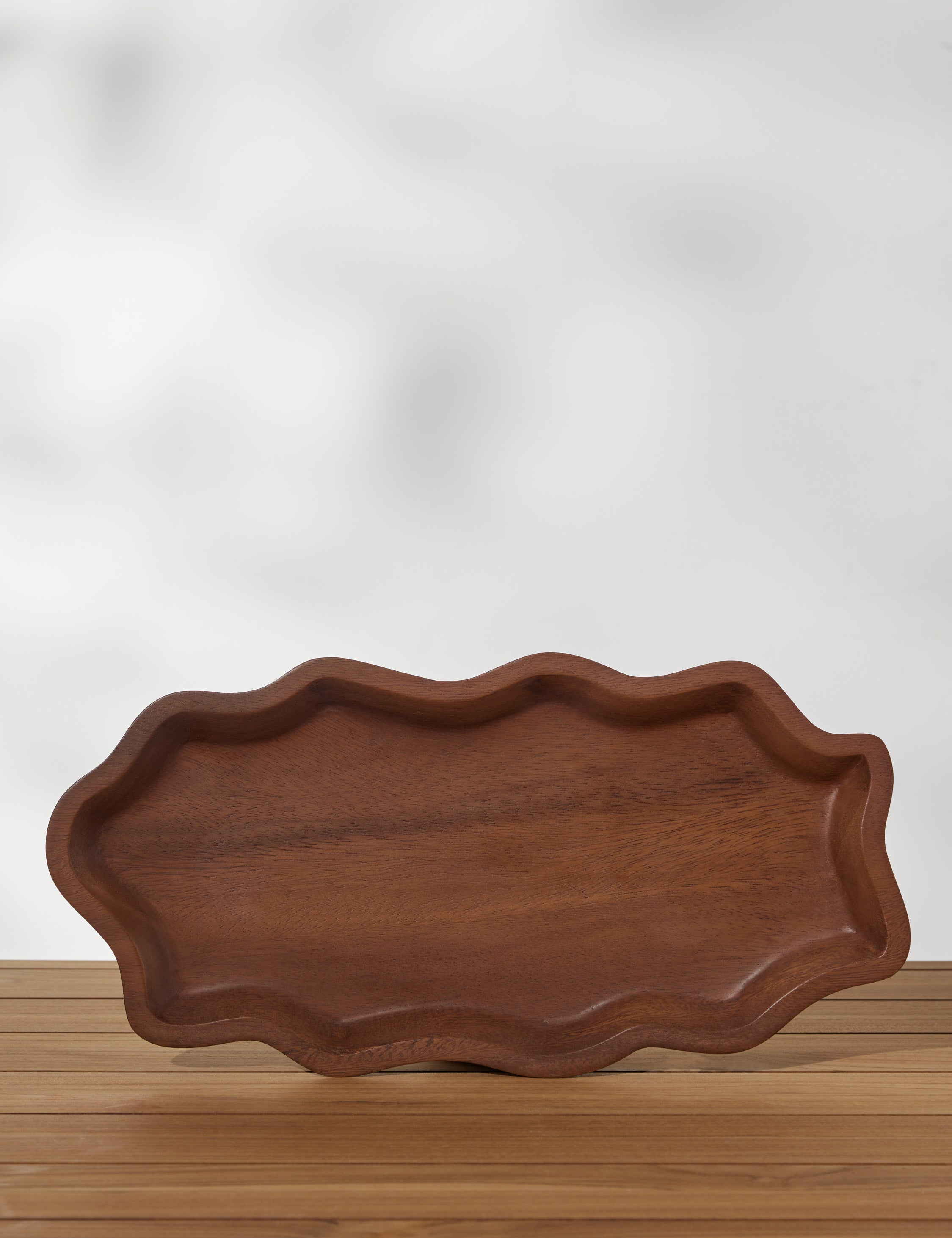 Ruffle walnut wood Serving Tray by Sarah Sherman Samuel