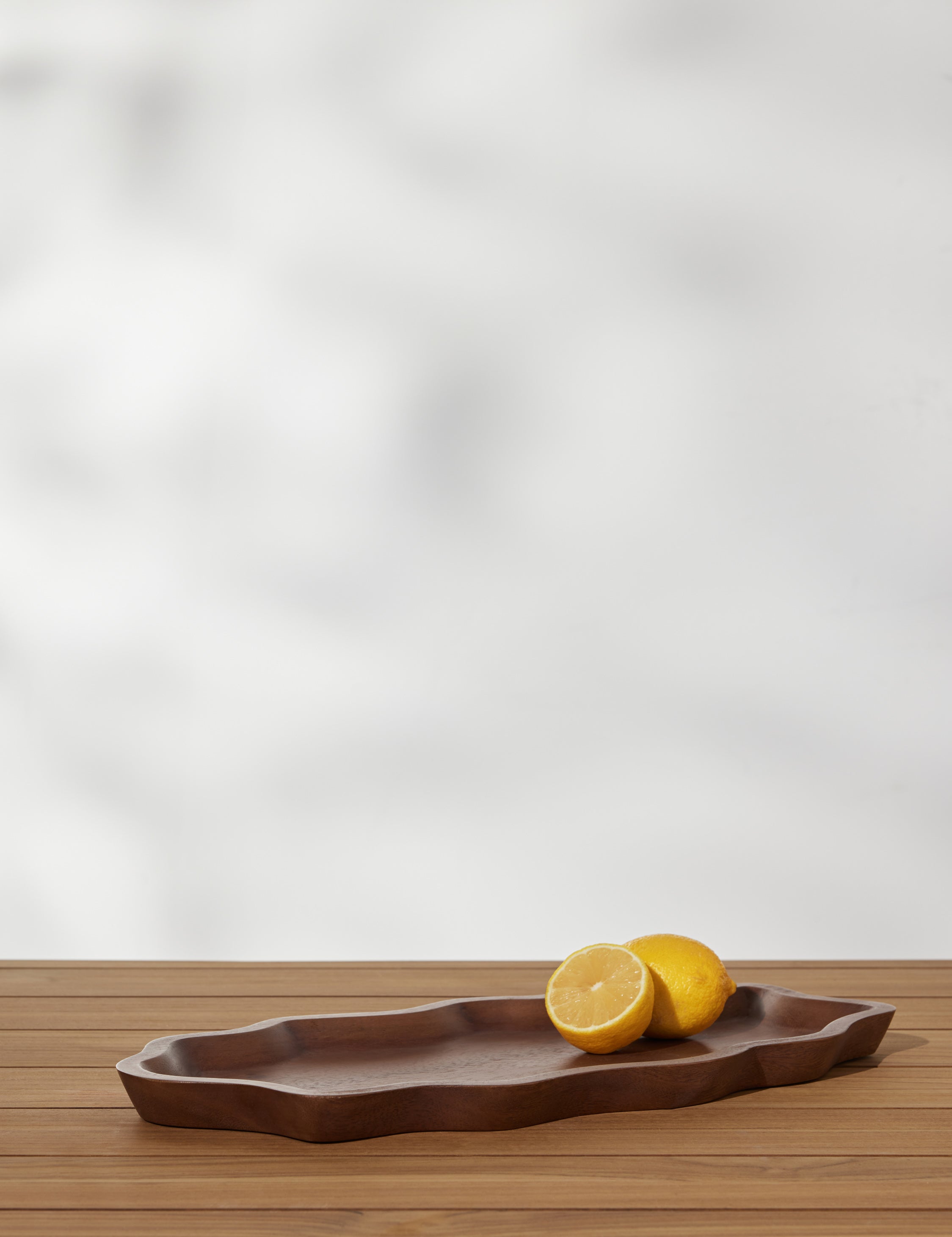 Ruffle walnut wood Serving Tray by Sarah Sherman Samuel