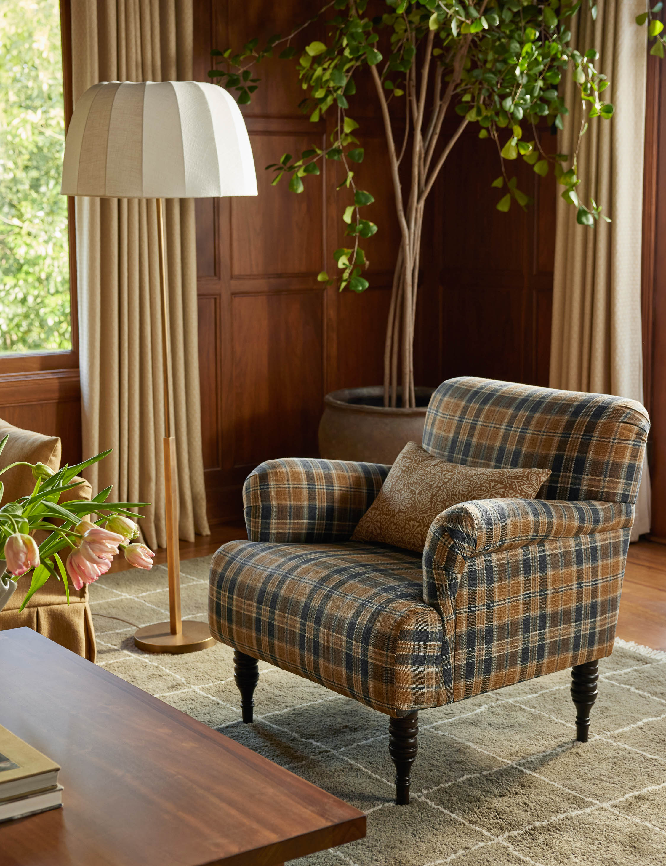 Vyolet Accent Chair : Natural Stripe