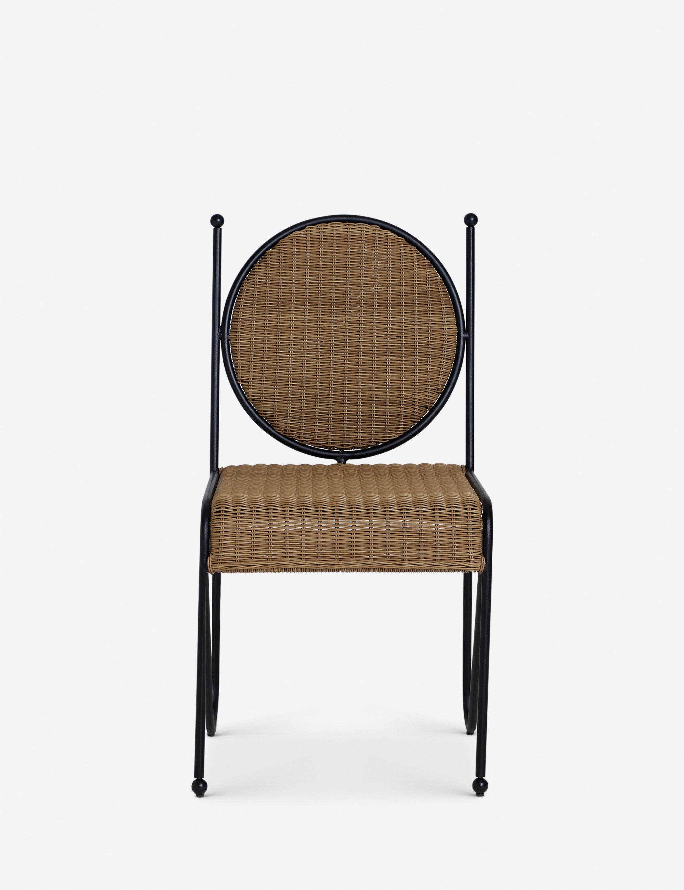 Ziggy modern wicker outdoor dining chair by Sarah Sherman Samuel.