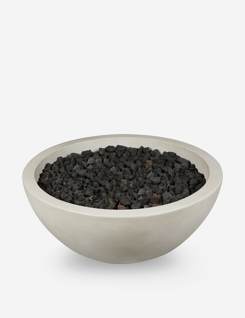 #color::fog #size::38- #configuration::natural-gas | Benno fog 38 inch round fire bowl unlit 