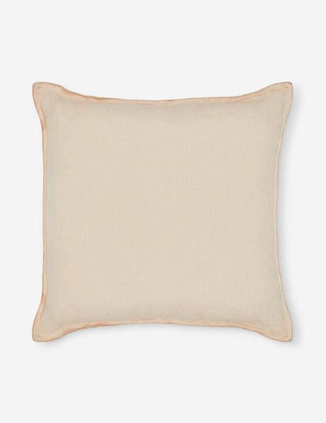 #color::blush #style::square #fill type::with-feather-down-insert #fill type::pillow-cover-only | Arlo Blush pink flax linen solid square pillow