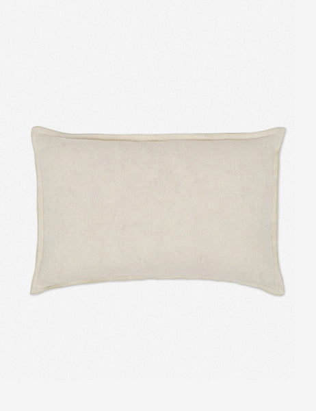 #color::light-natural #style::lumbar #fill type::with-feather-down-insert #fill type::pillow-cover-only | Arlo Light Natural flax linen solid lumbar pillow