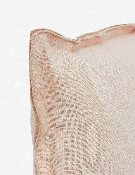 #color::blush #style::extra-long #fill type::with-feather-down-insert #fill type::pillow-cover-only | Corner of the  arlo Blush pink long lumbar pillow