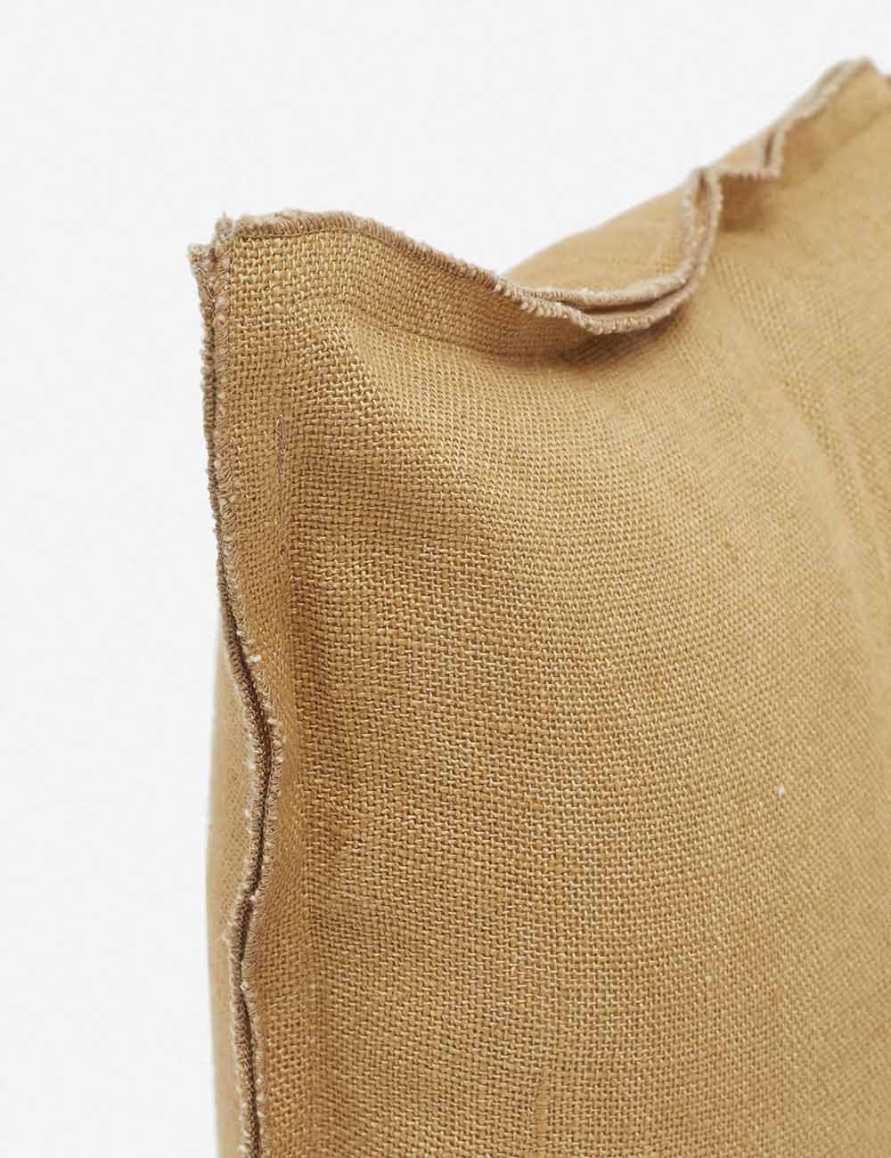 Corner of the arlo Marigold long lumbar pillow