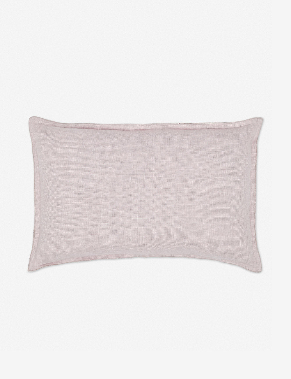 Arlo Greige flax linen solid lumbar pillow